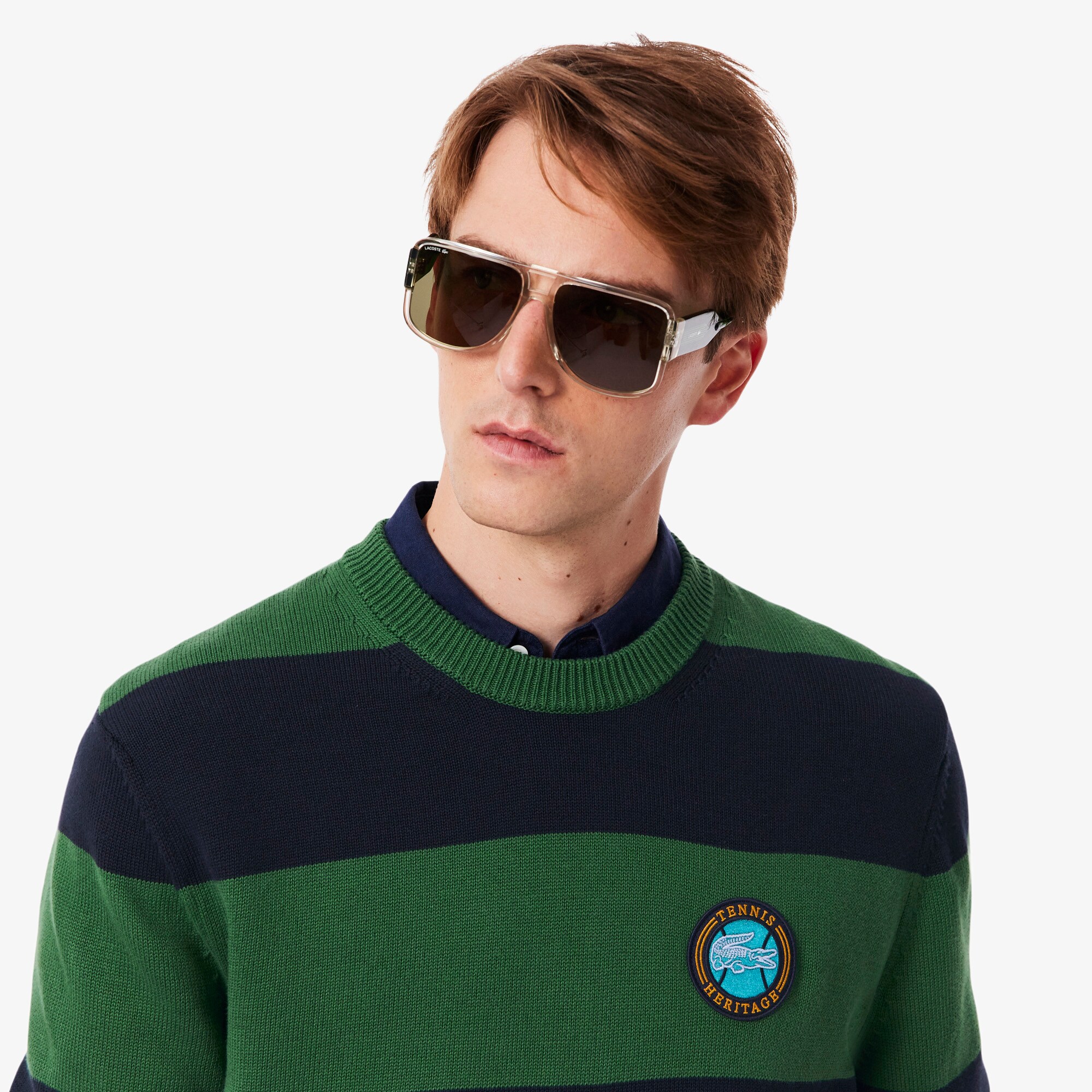 Striped Cotton Jersey Sweater image number 1