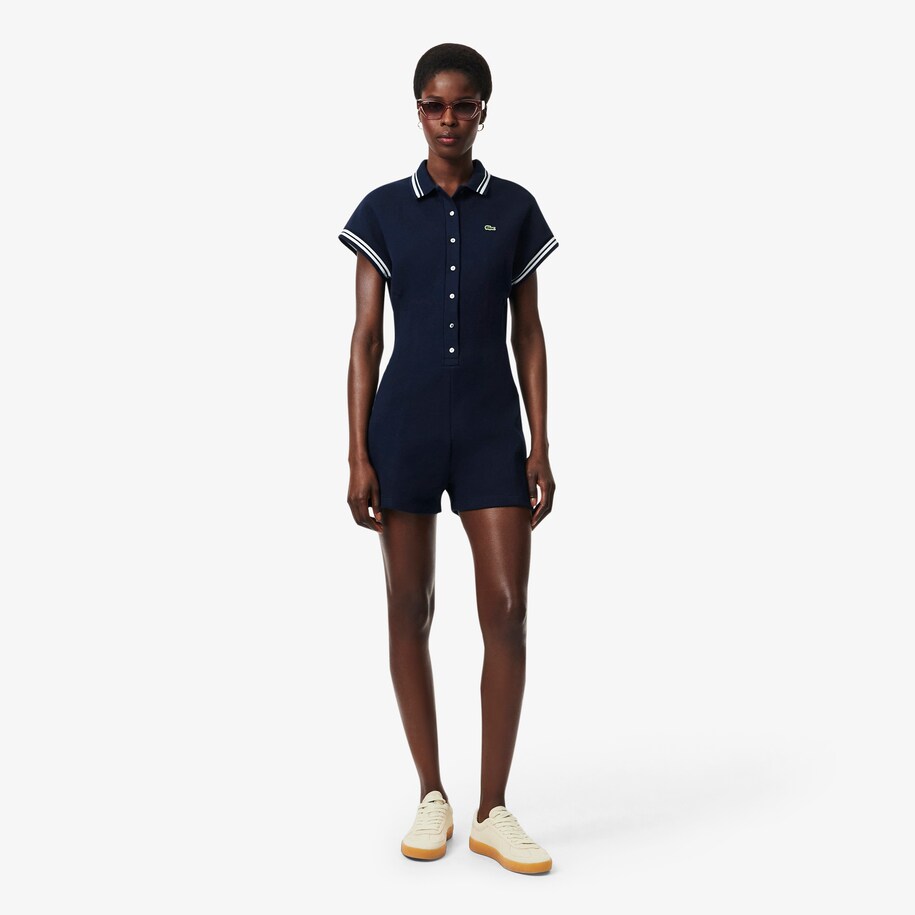 French Made Polo Collar Playsuit image number 0