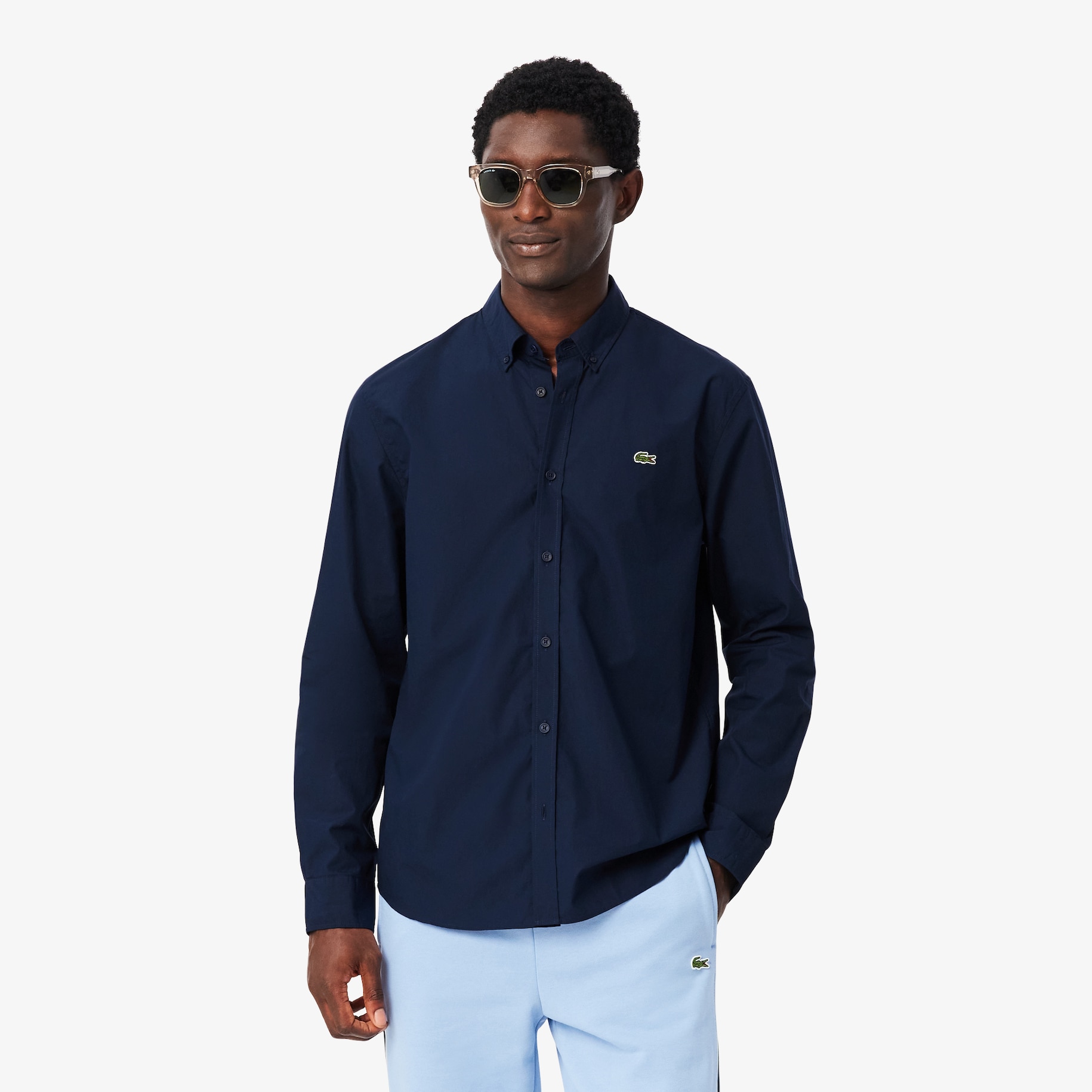 Regular Fit Stretch Poplin Shirt image number 0