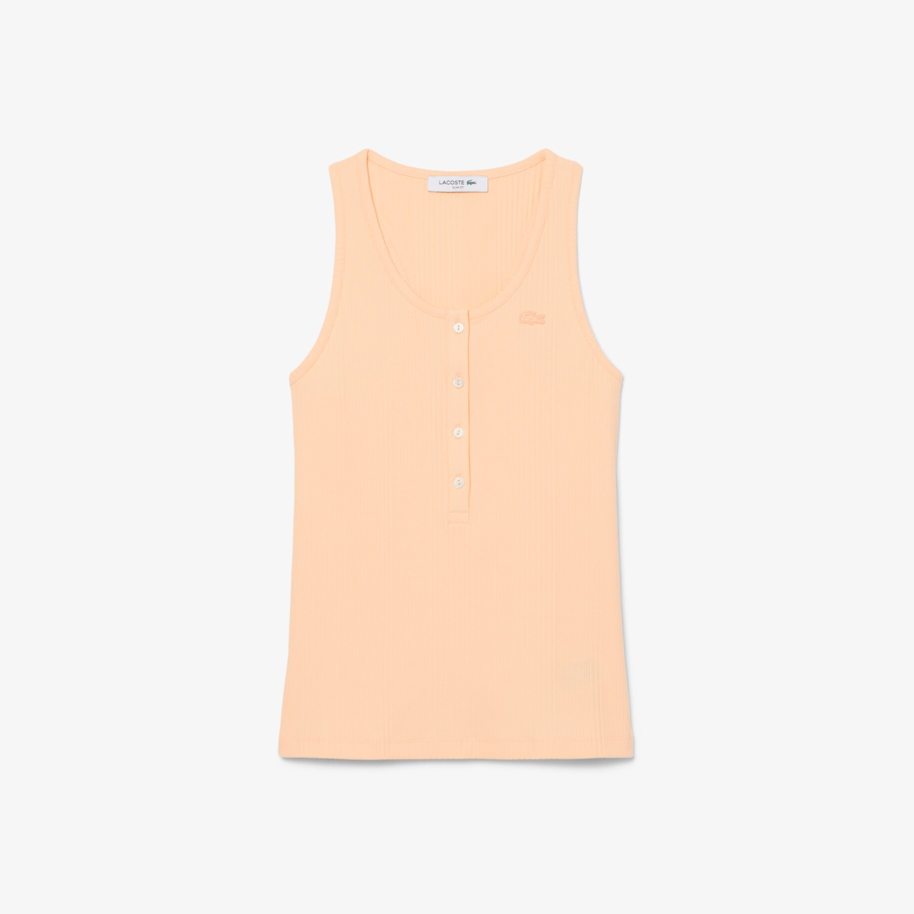 Slim Fit Ribbed Cotton Tank Top image number 3