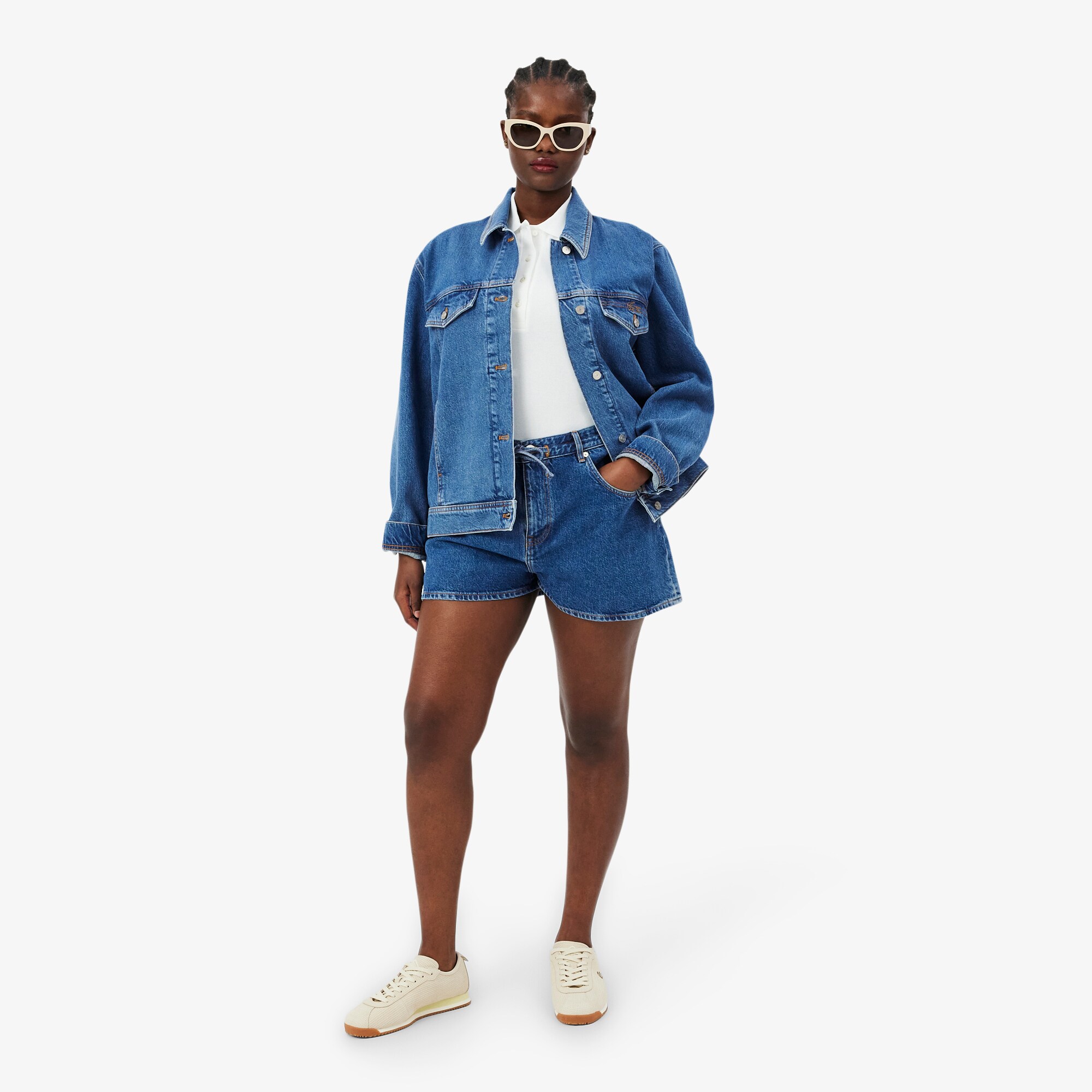 Cotton Denim Shorts image number 8