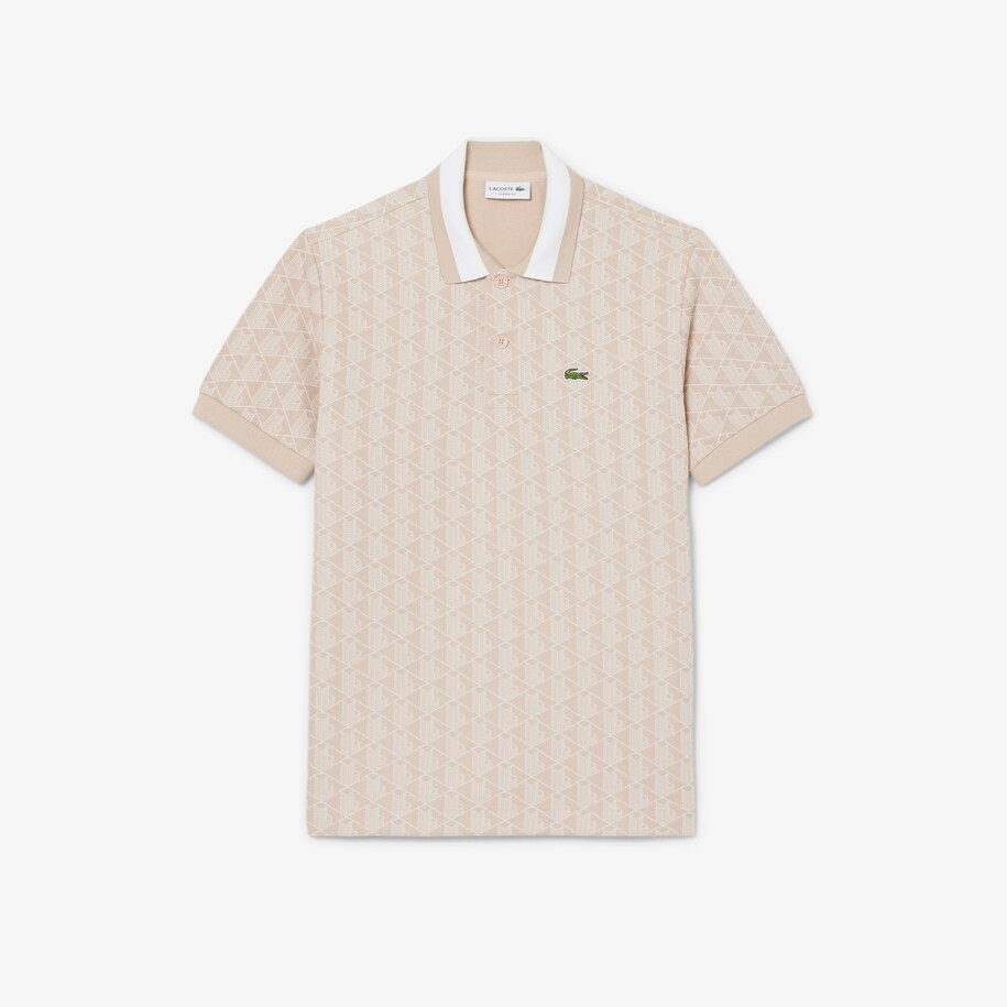 Classic Fit Monogram Jacquard Polo Shirt image number 3