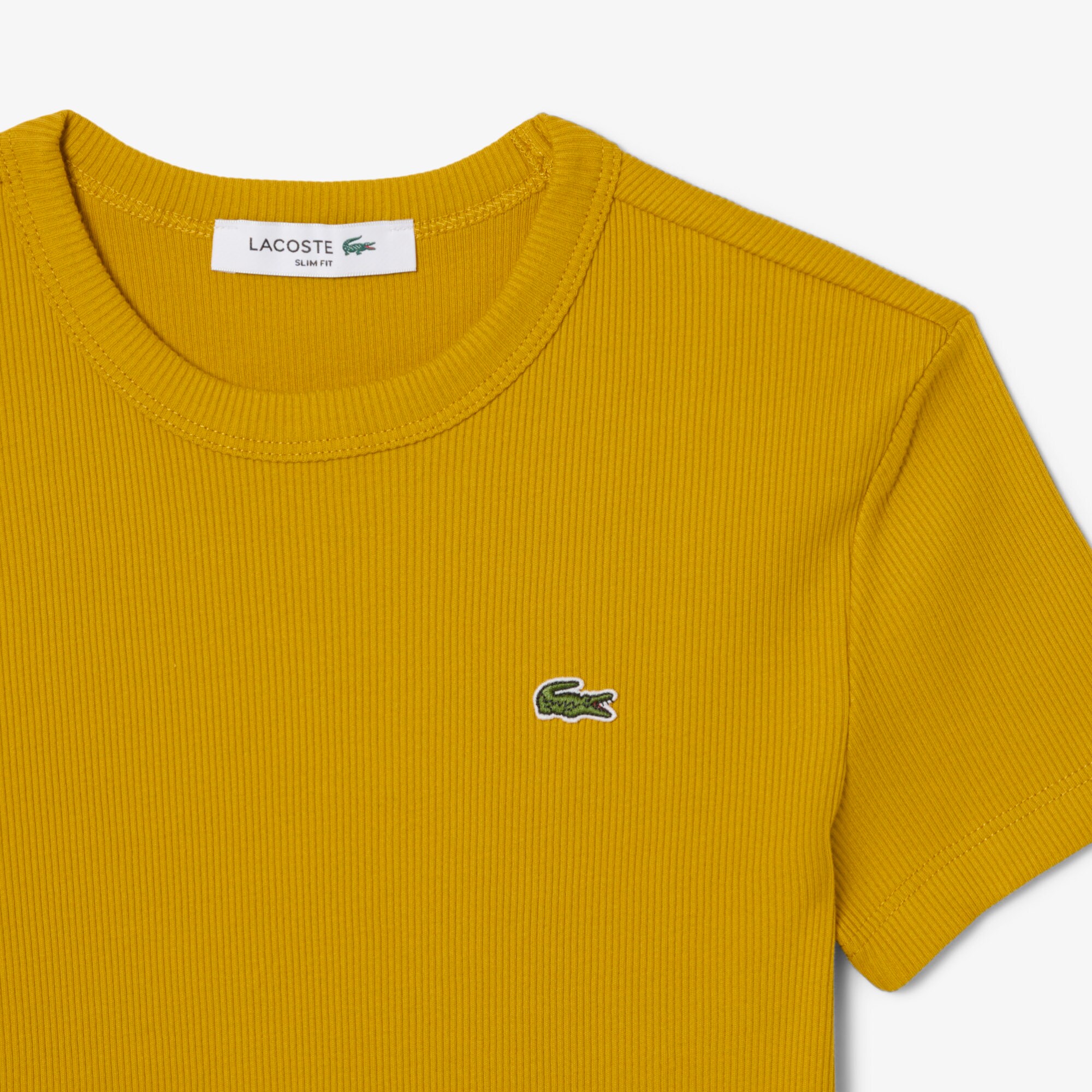 Slim Fit Ribbed Cotton T-shirt image number 4