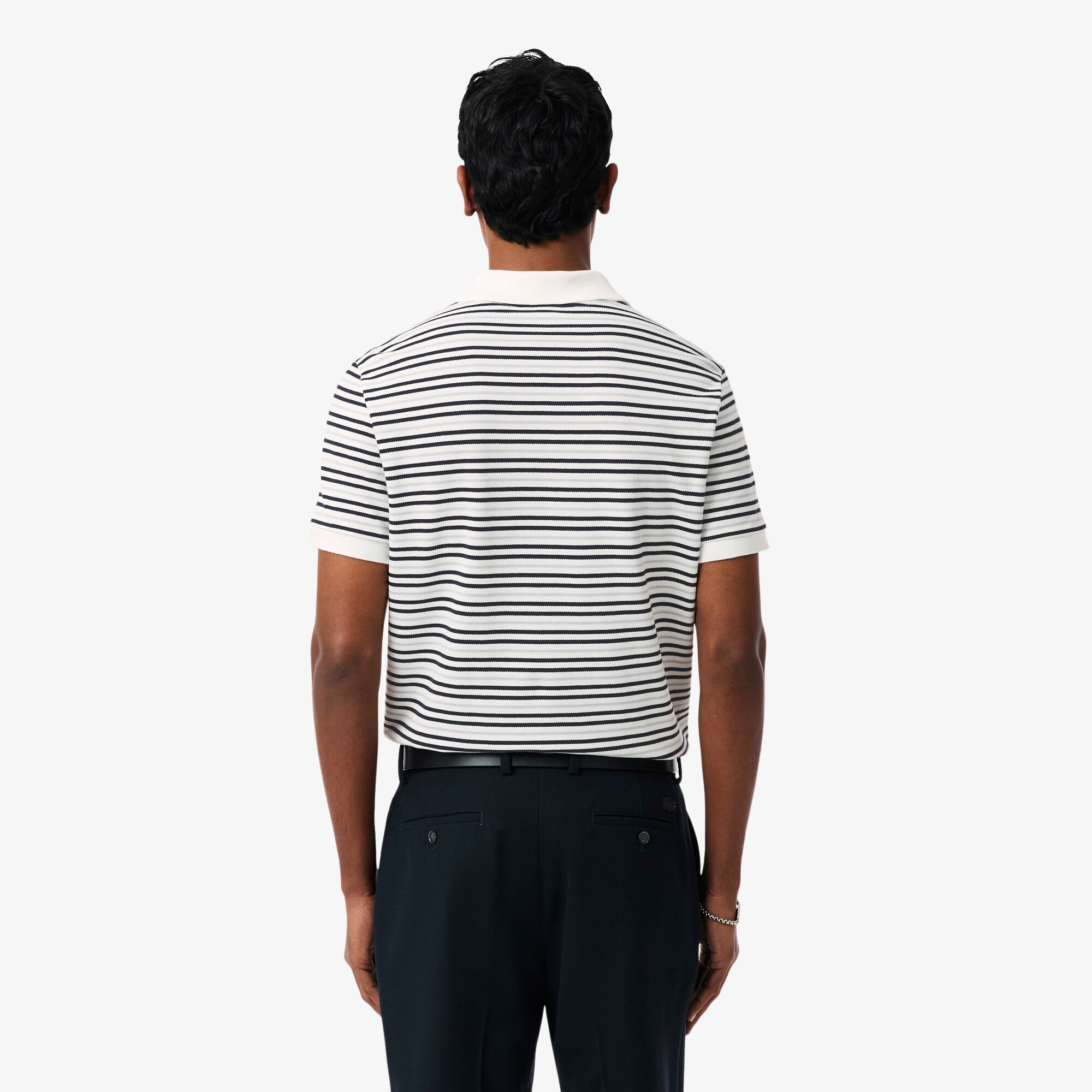 Classic Fit Striped Petit Piqu&eacute; Polo Shirt image number 2