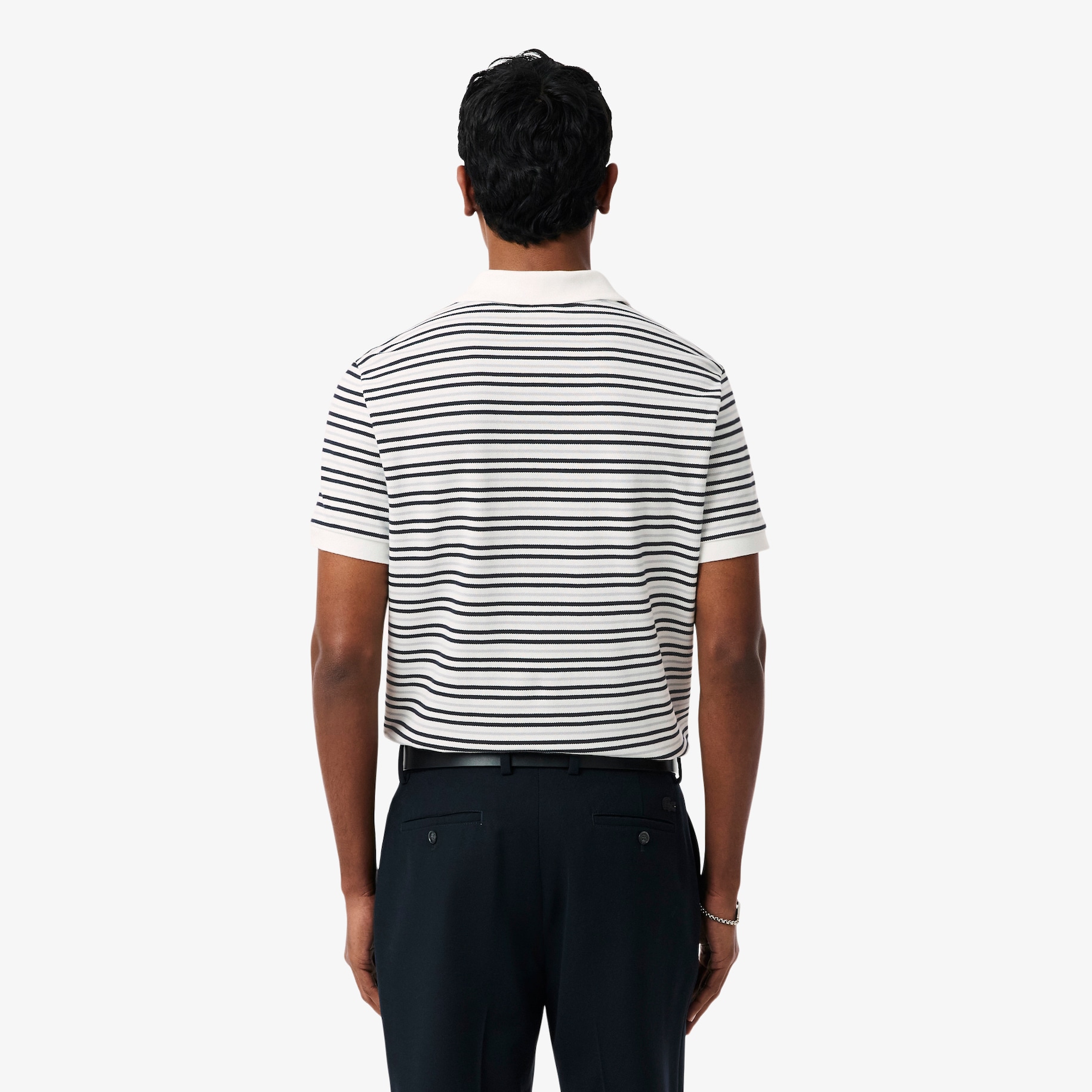 Classic Fit Striped Petit Piqu&eacute; Polo Shirt image number 2
