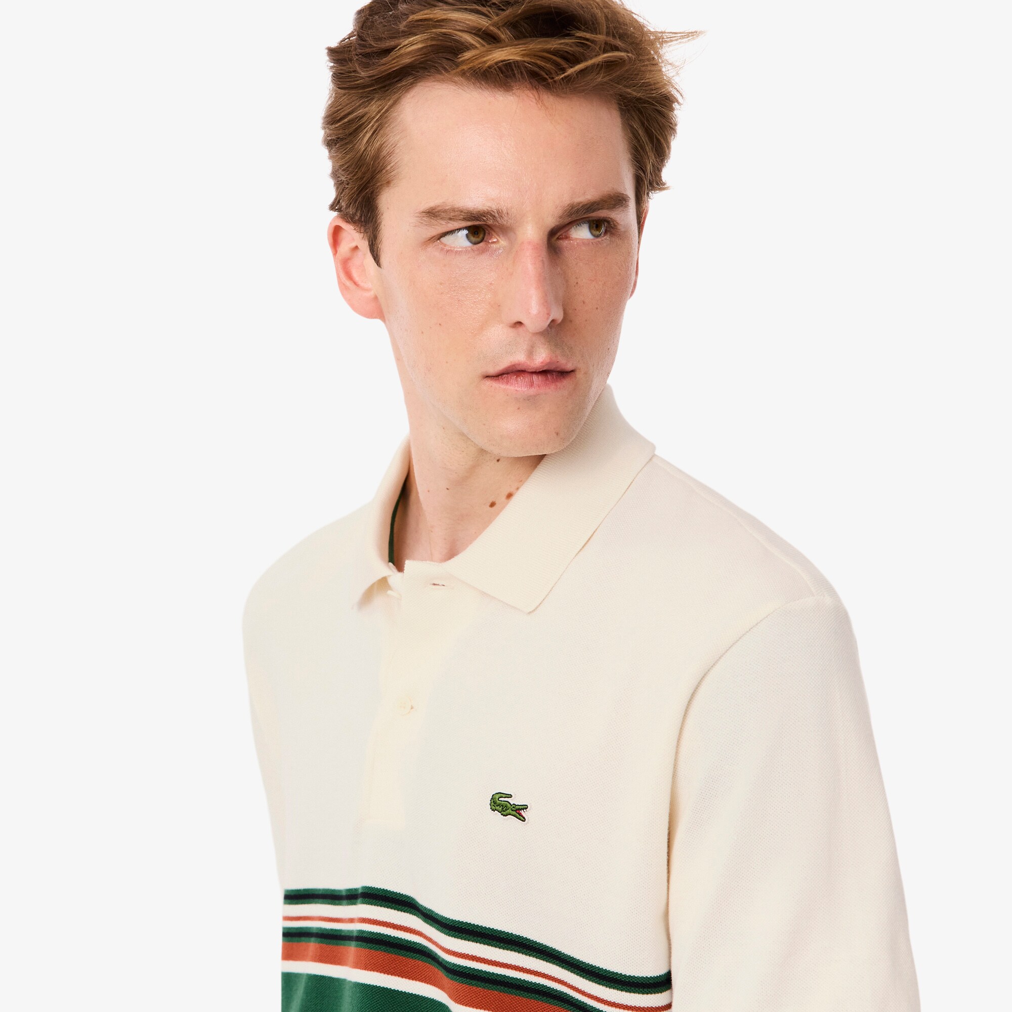 French Made Classic Fit Striped Polo Shirt image number 1