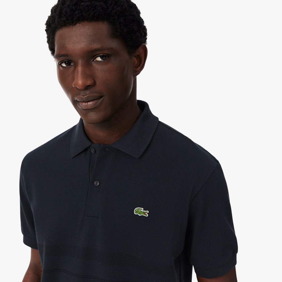 French Made Classic Fit Striped Polo image number 1
