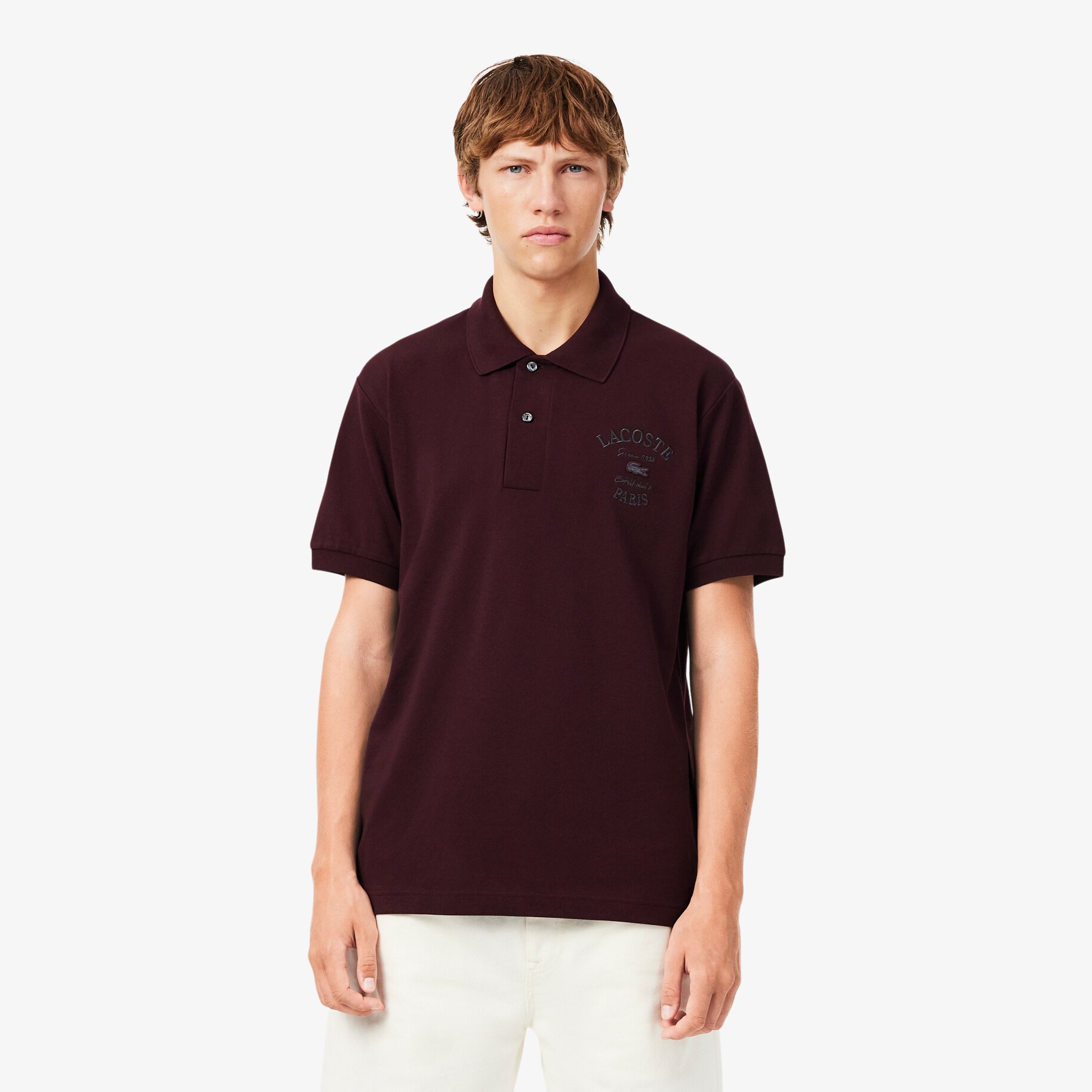 Classic Fit Embroidered Petit Piqu&eacute; Polo Shirt image number 0