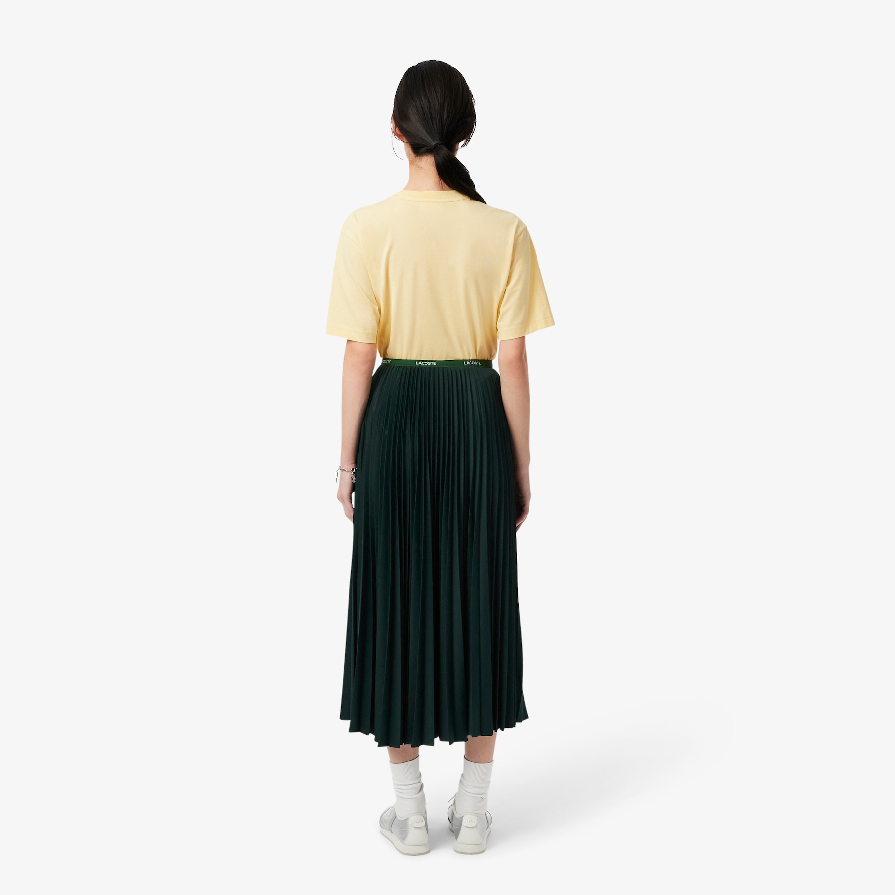 Long Pleated Elasticated Waist Skirt image number 2