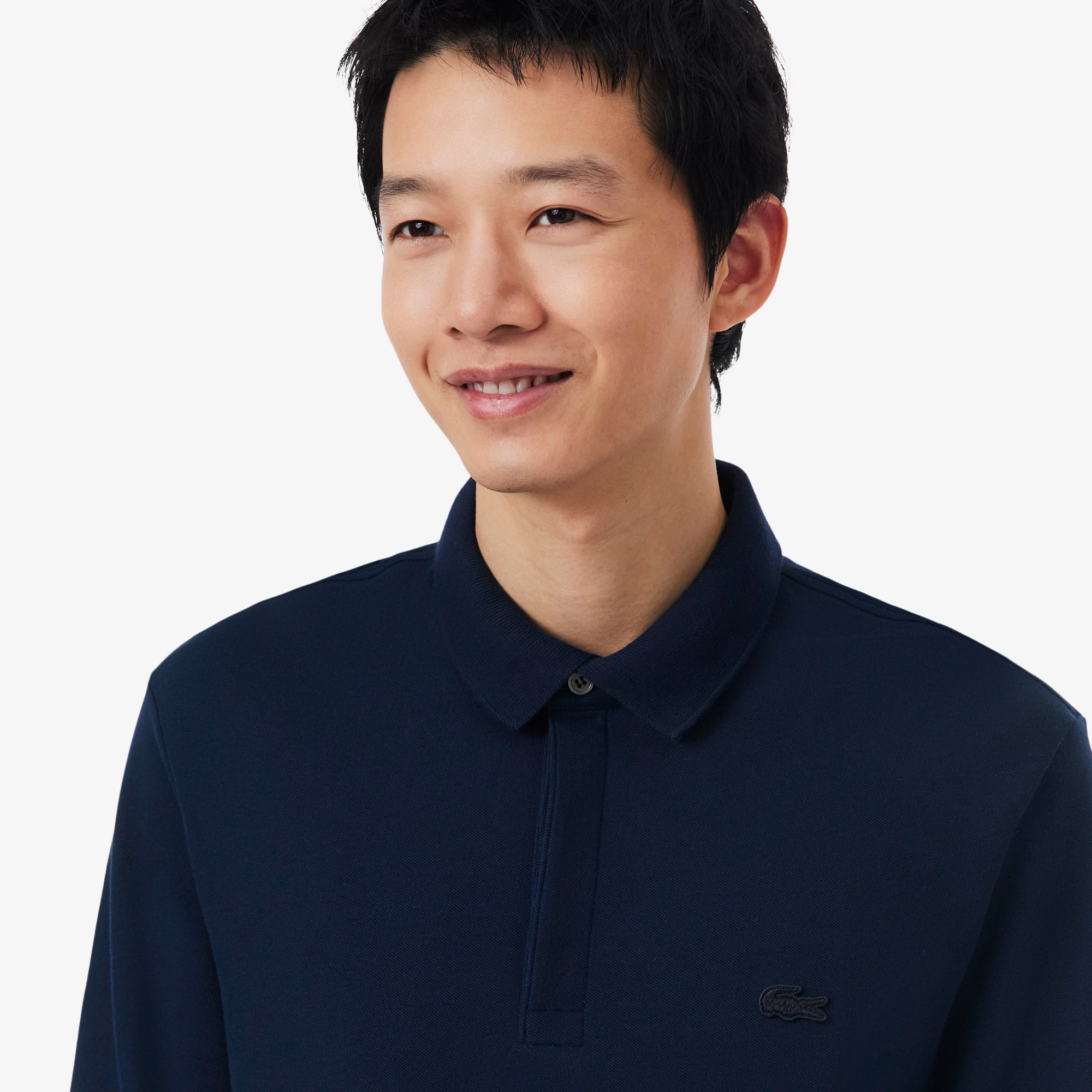 Smart Paris long sleeve stretch cotton Polo Shirt image number 1