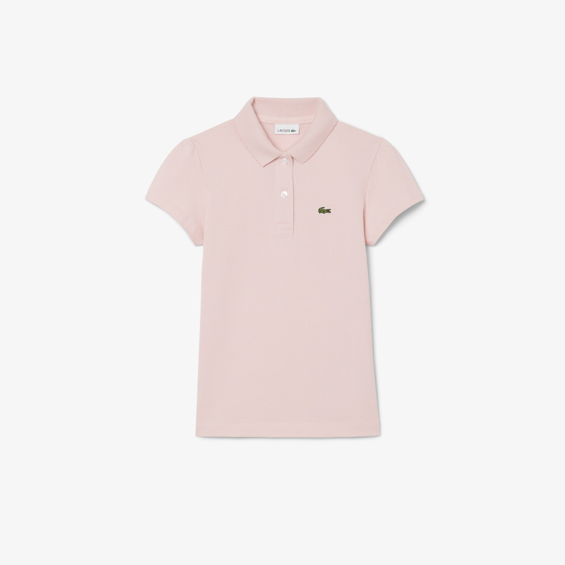 Scalloped Collar Piqu&eacute; Polo Shirt image number 0