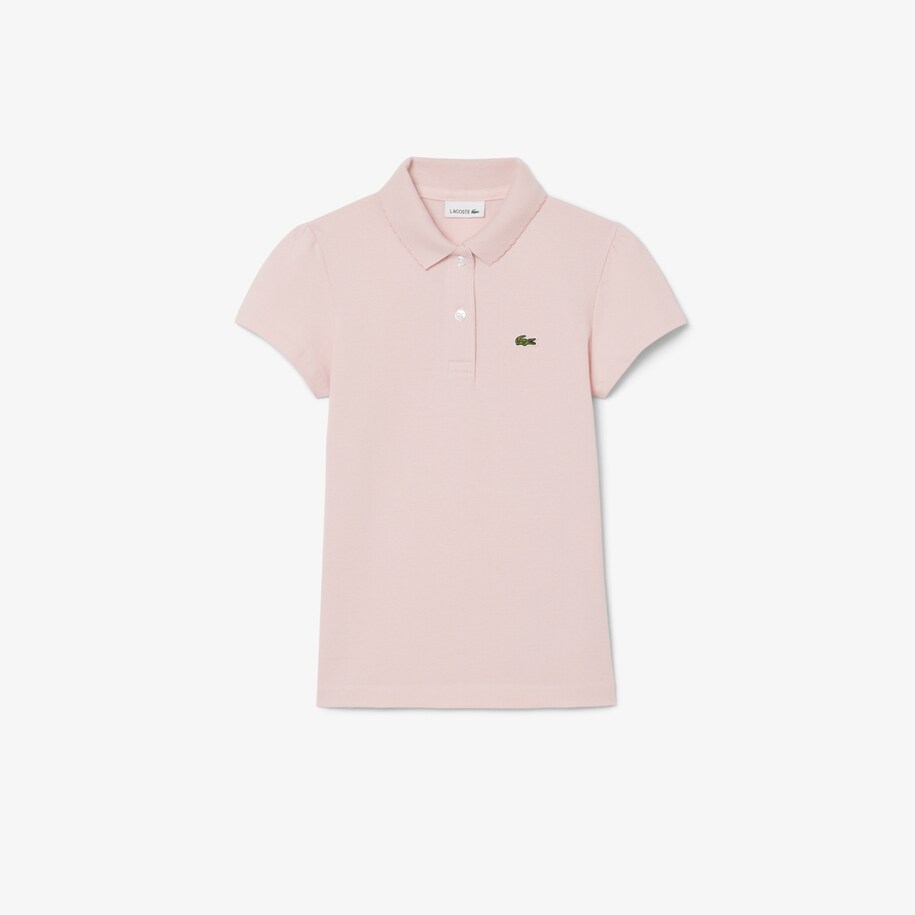 Scalloped Collar Piqu&eacute; Polo Shirt image number 0