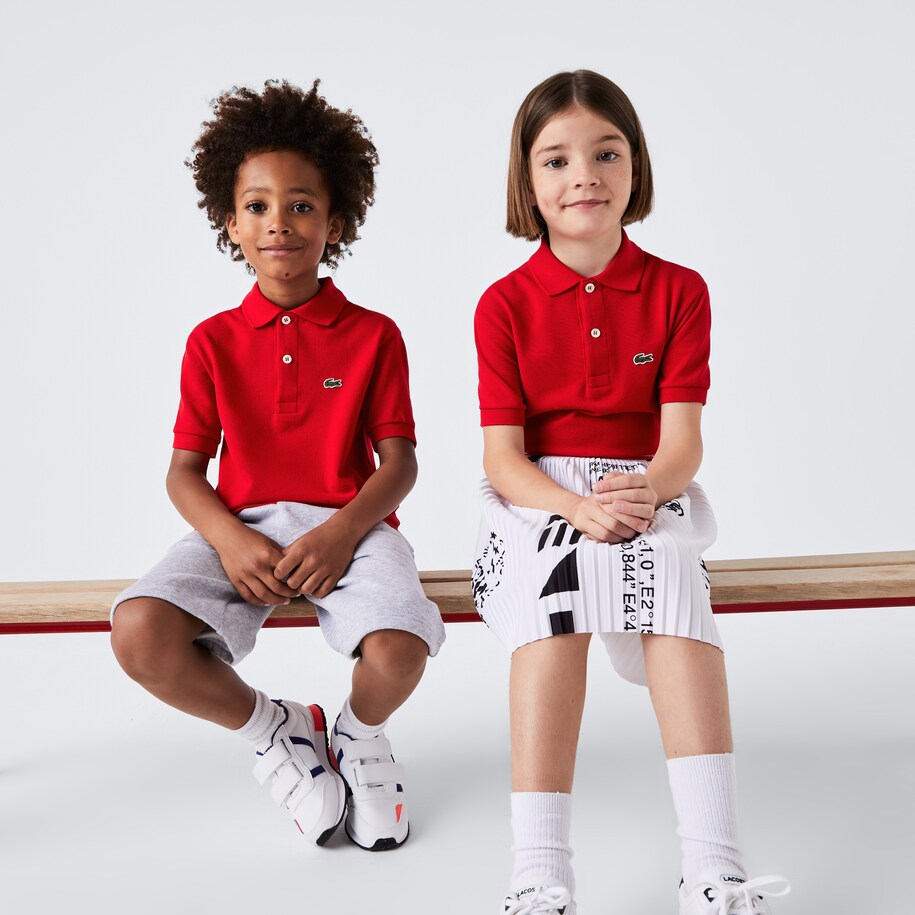 Kids' Lacoste Regular Fit Petit Piqu&eacute; Polo Shirt image number 7