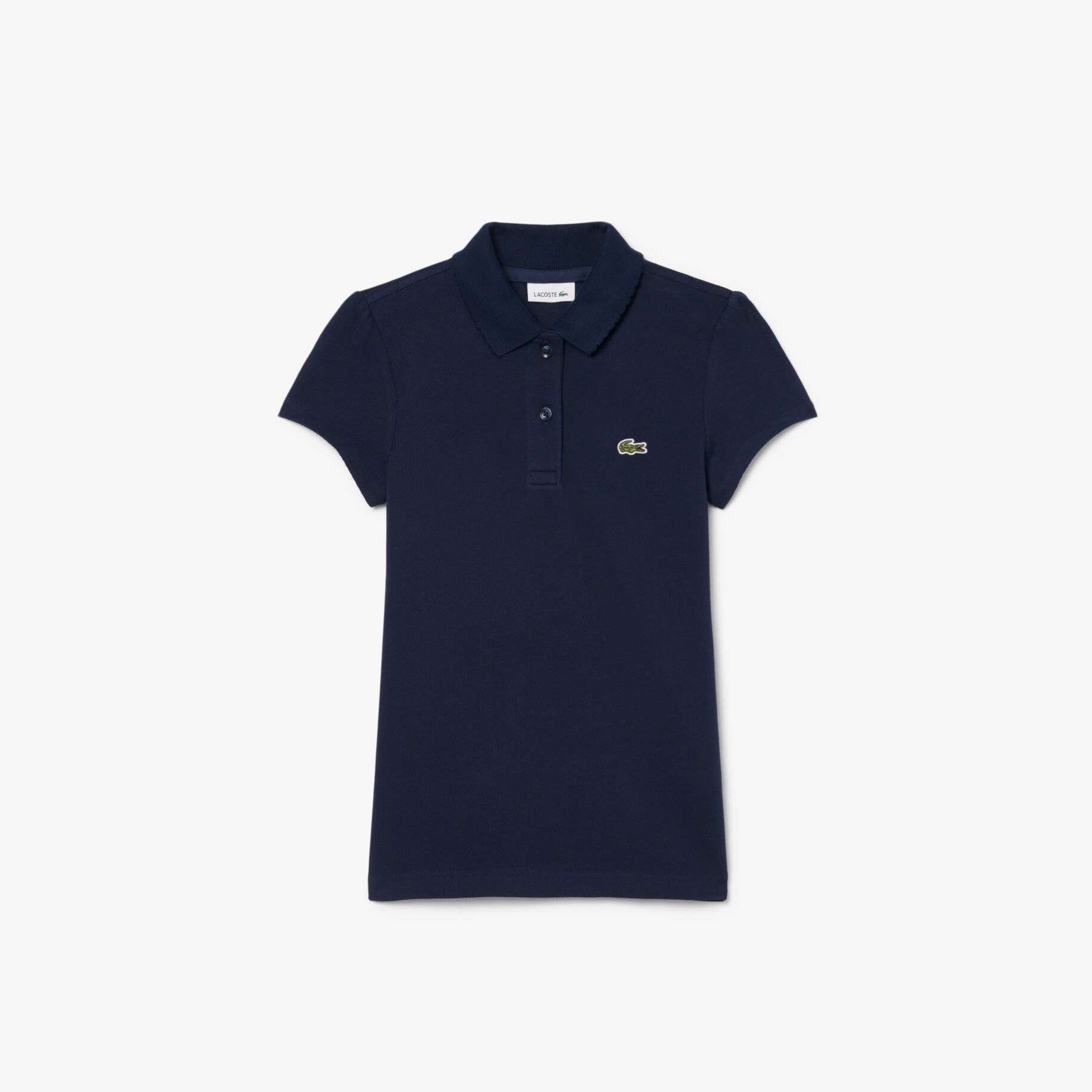 Scalloped Collar Piqu&eacute; Polo Shirt image number 3