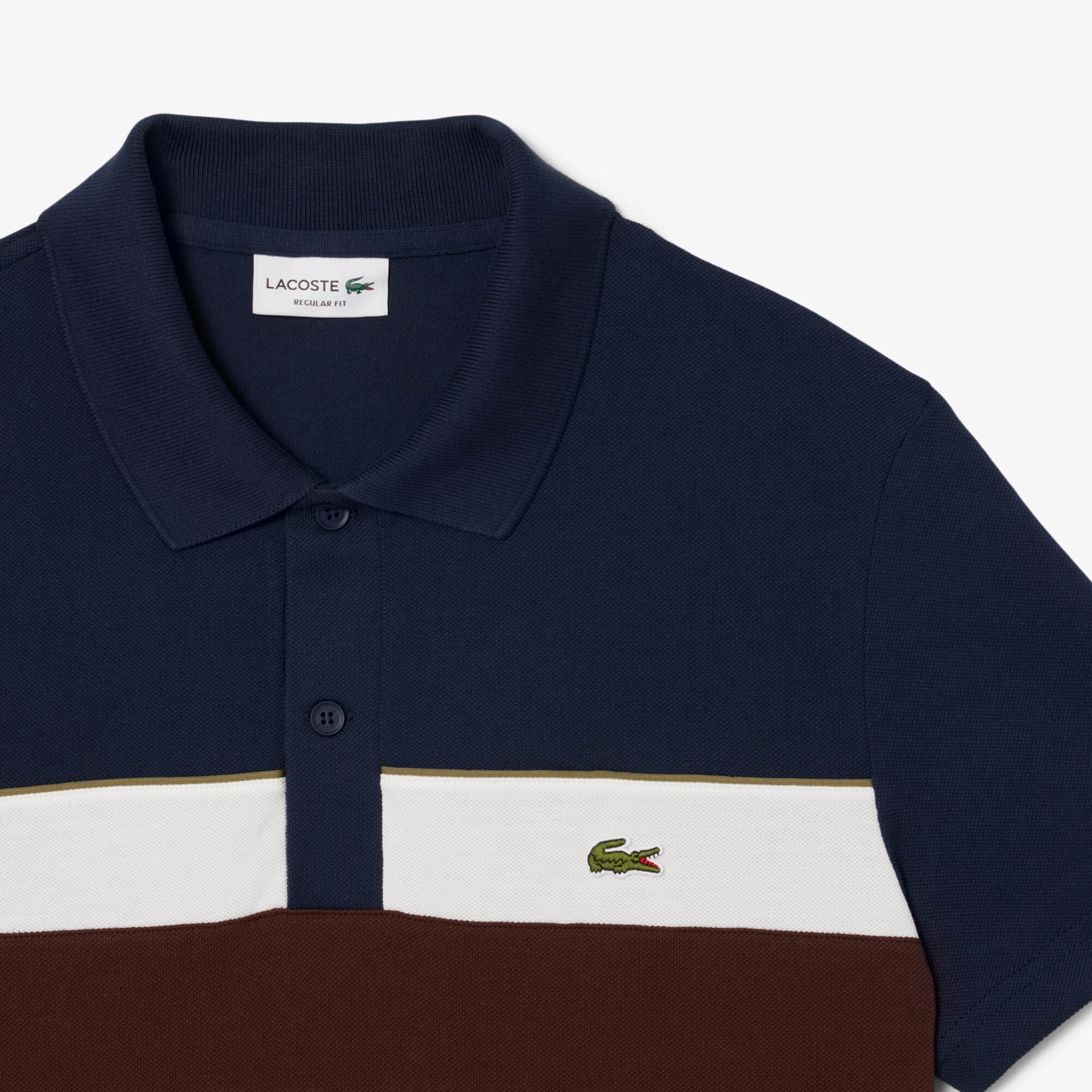 Regular Fit Colour-Block Petit Piqu&eacute; Polo Shirt image number 4