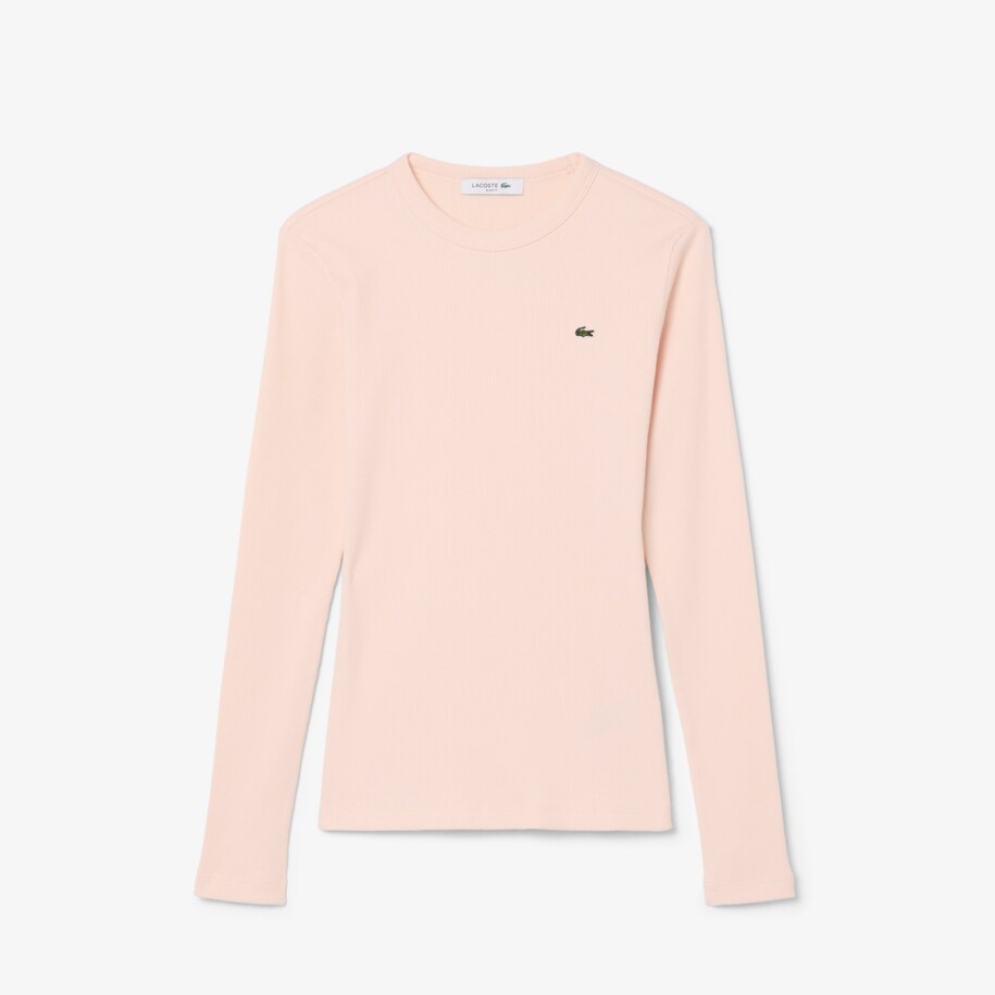 Slim Fit Ribbed Cotton T-shirt image number 3