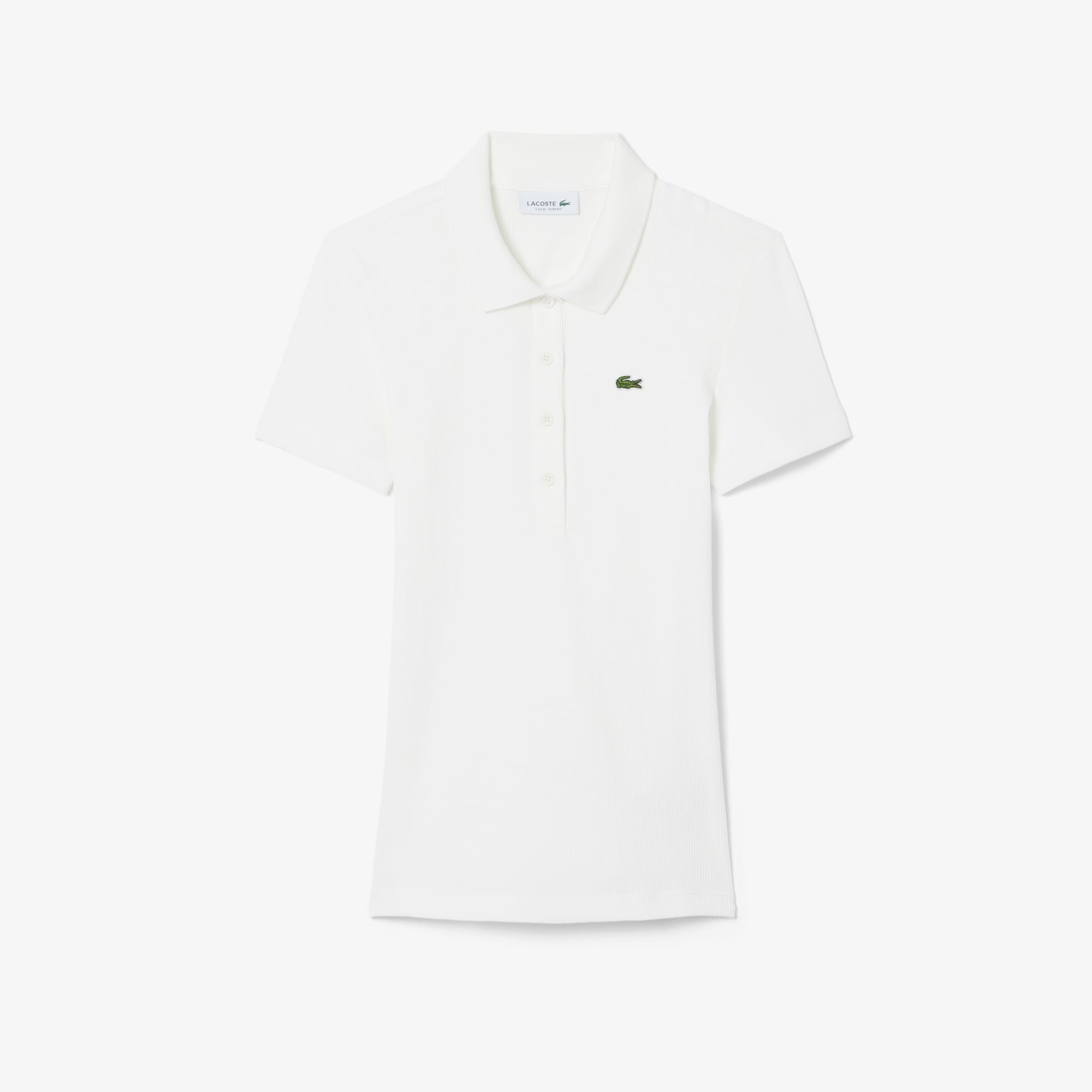 Slim Fit L.12.D Ribbed Cotton Polo Shirt image number 3