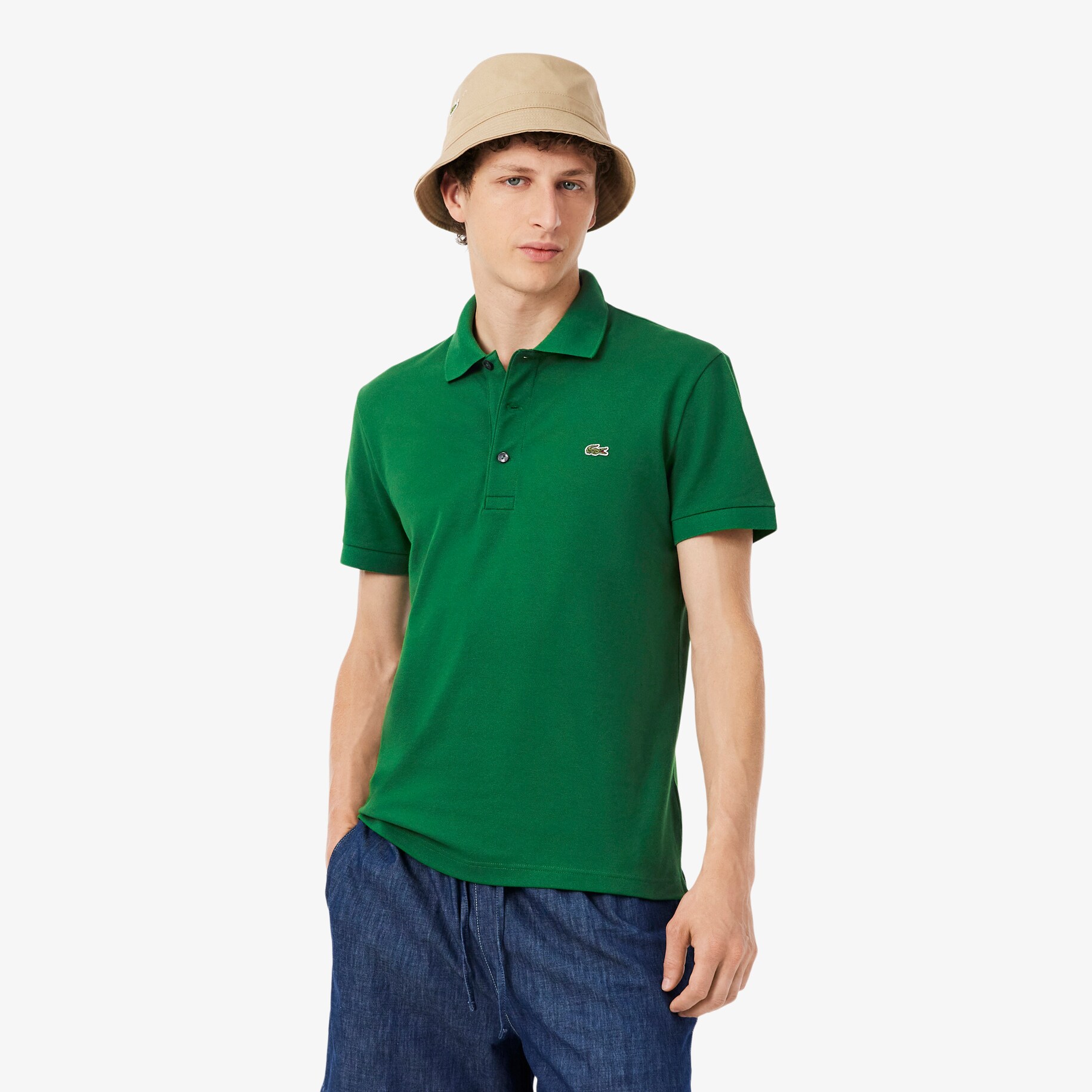 Slim Fit Stretch Mini Piqu&eacute; Polo Shirt image number 0