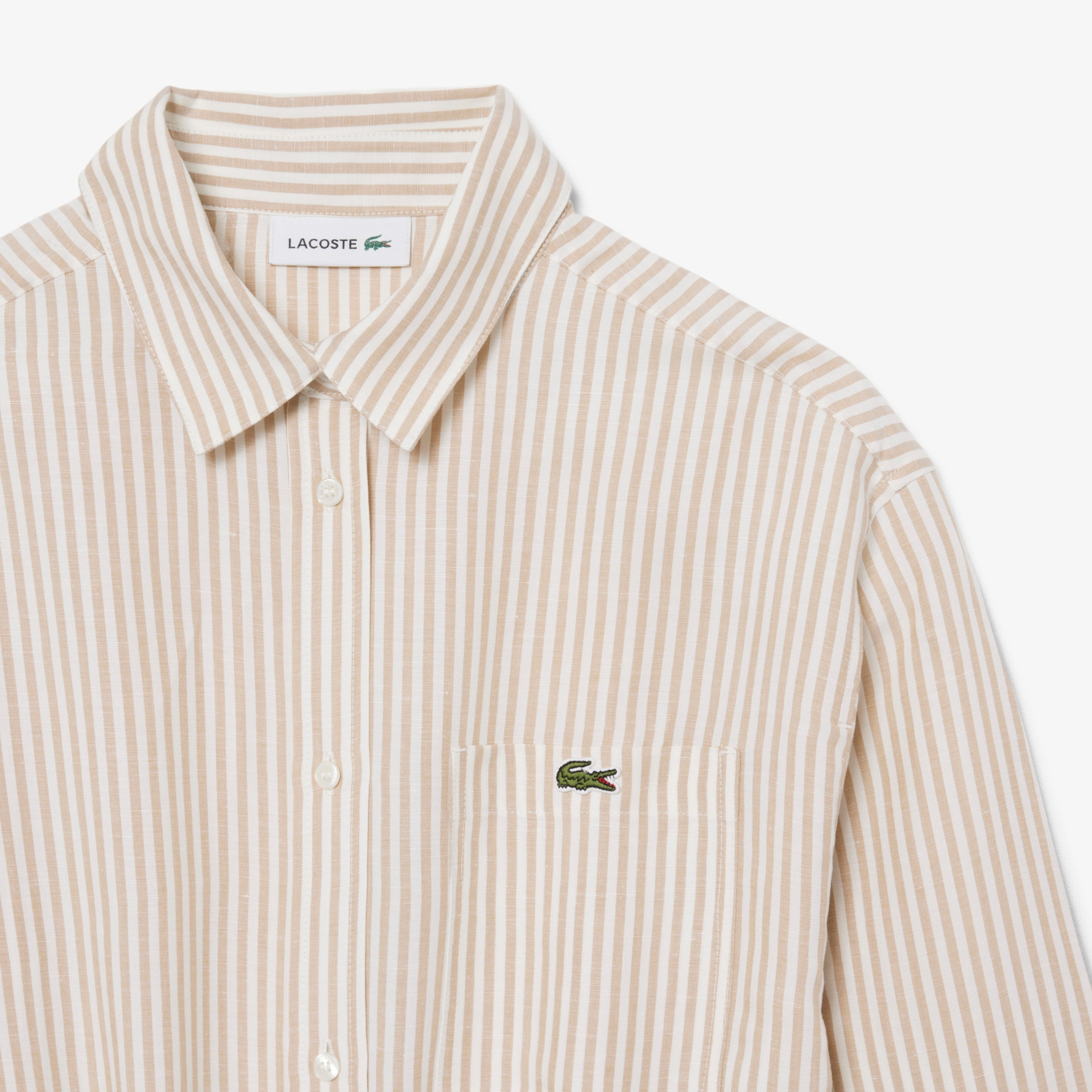 Oversized Linen Blend Shirt Dress image number 1