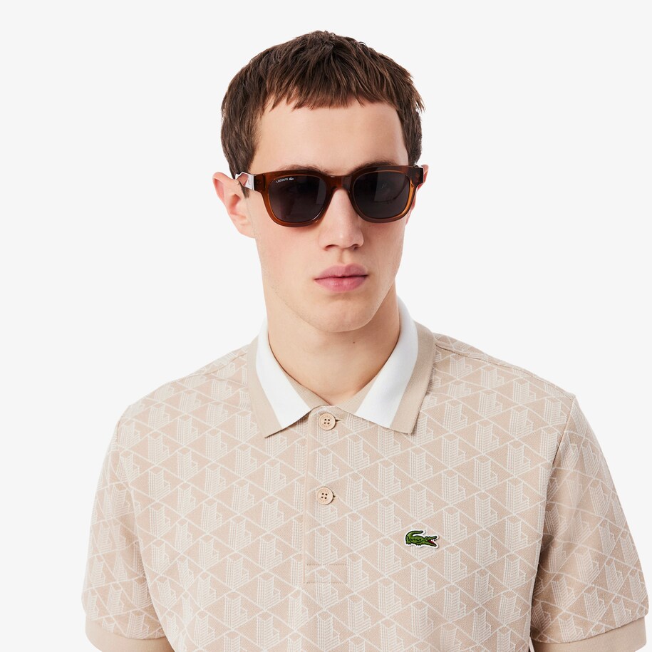Classic Fit Monogram Jacquard Polo Shirt image number 1