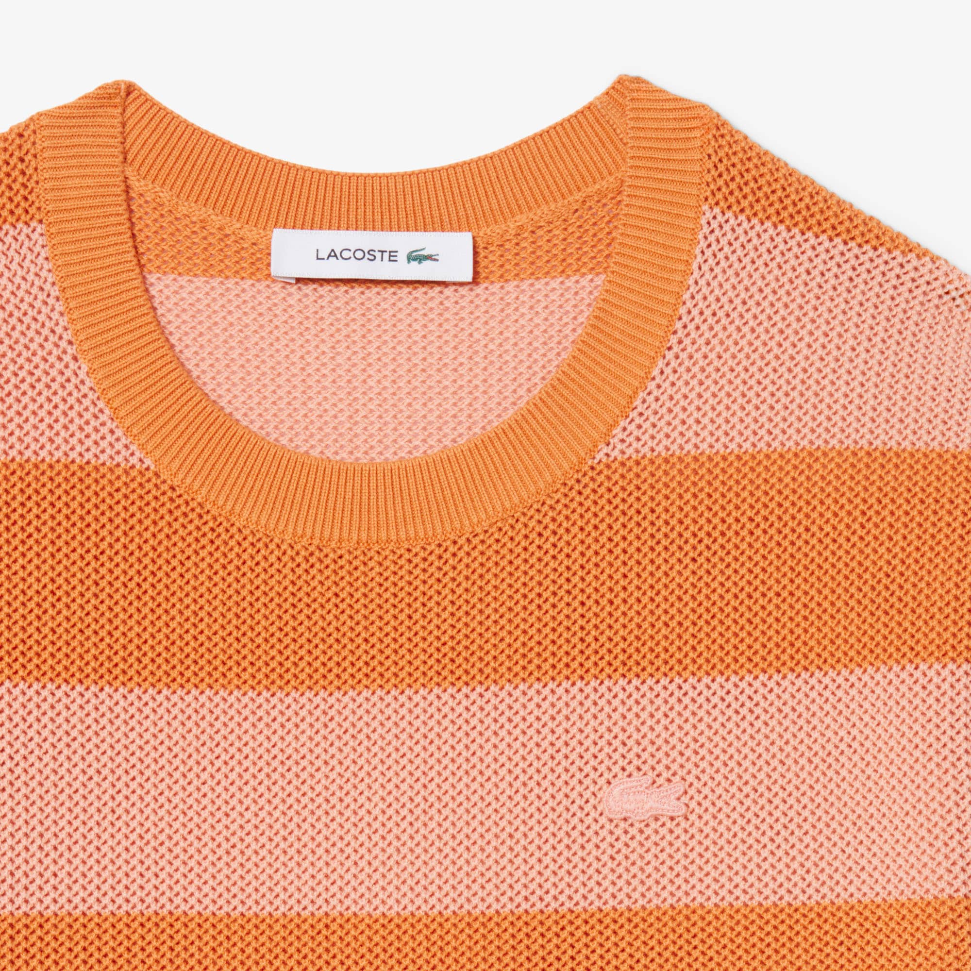 Striped Mesh Knit T-shirt Dress image number 4