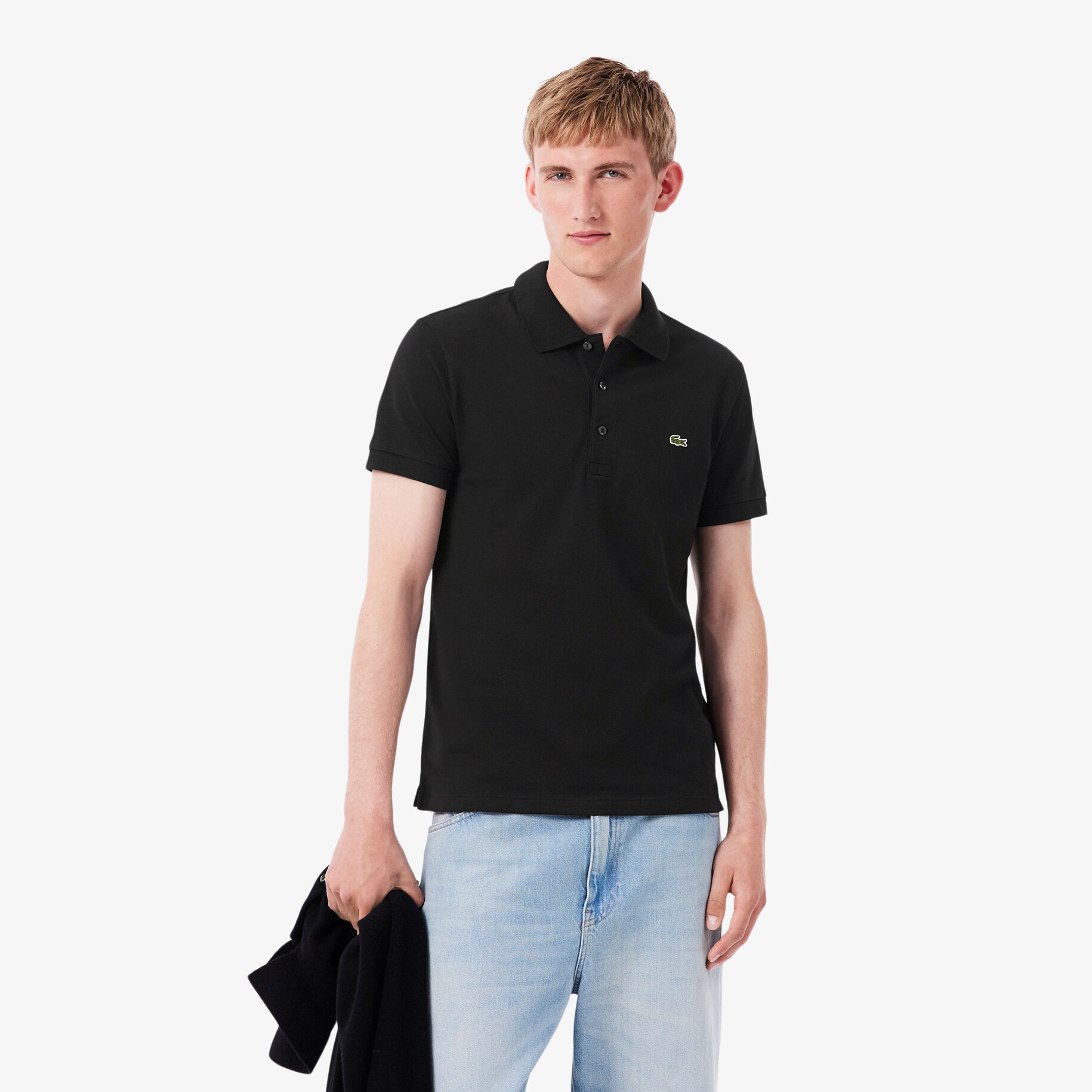 Slim Fit Stretch Mini Piqu&eacute; Polo Shirt image number 0