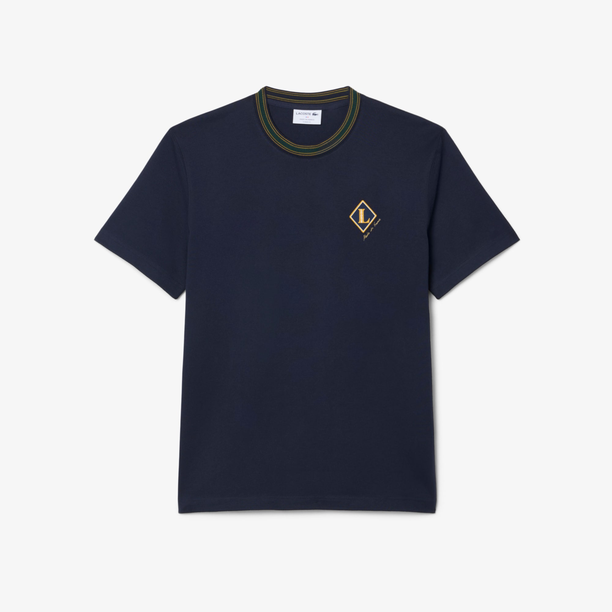French Made Badge Accent Striped T-shirt image number 3