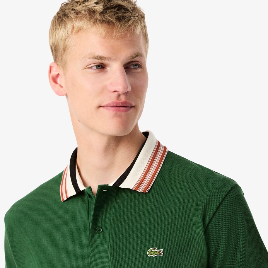 French Made Classic Fit Stripe Collar Polo Shirt image number 1