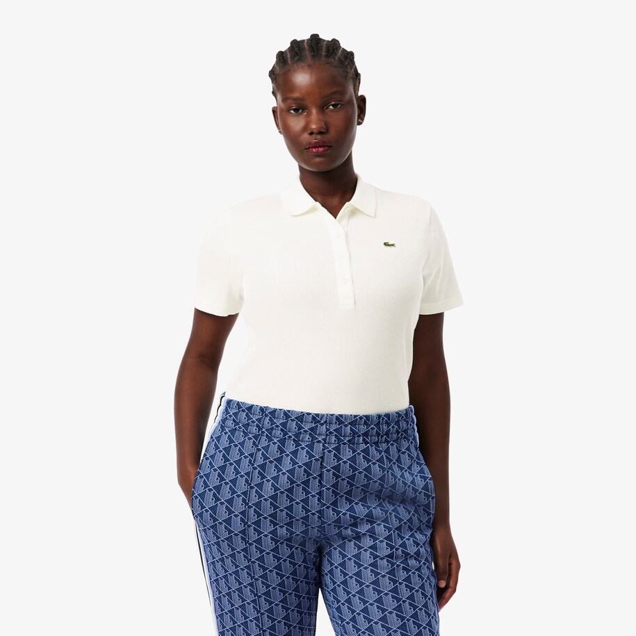 Slim Fit L.12.D Ribbed Cotton Polo Shirt image number 6
