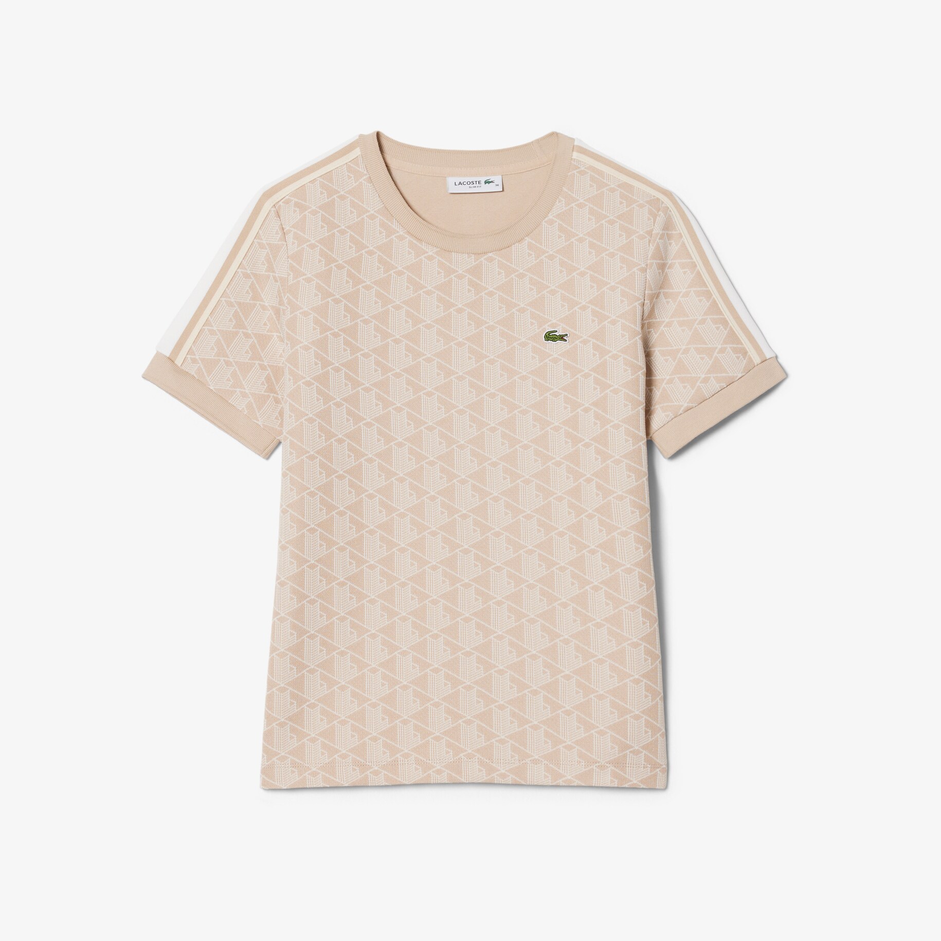 Slim Fit Monogram Jacquard T-shirt image number 3