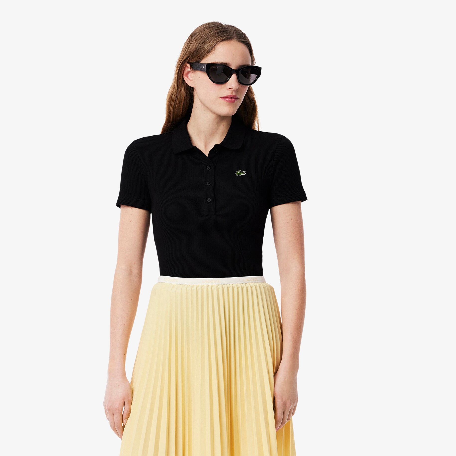 Slim Fit L.12.D Ribbed Cotton Polo Shirt image number 0