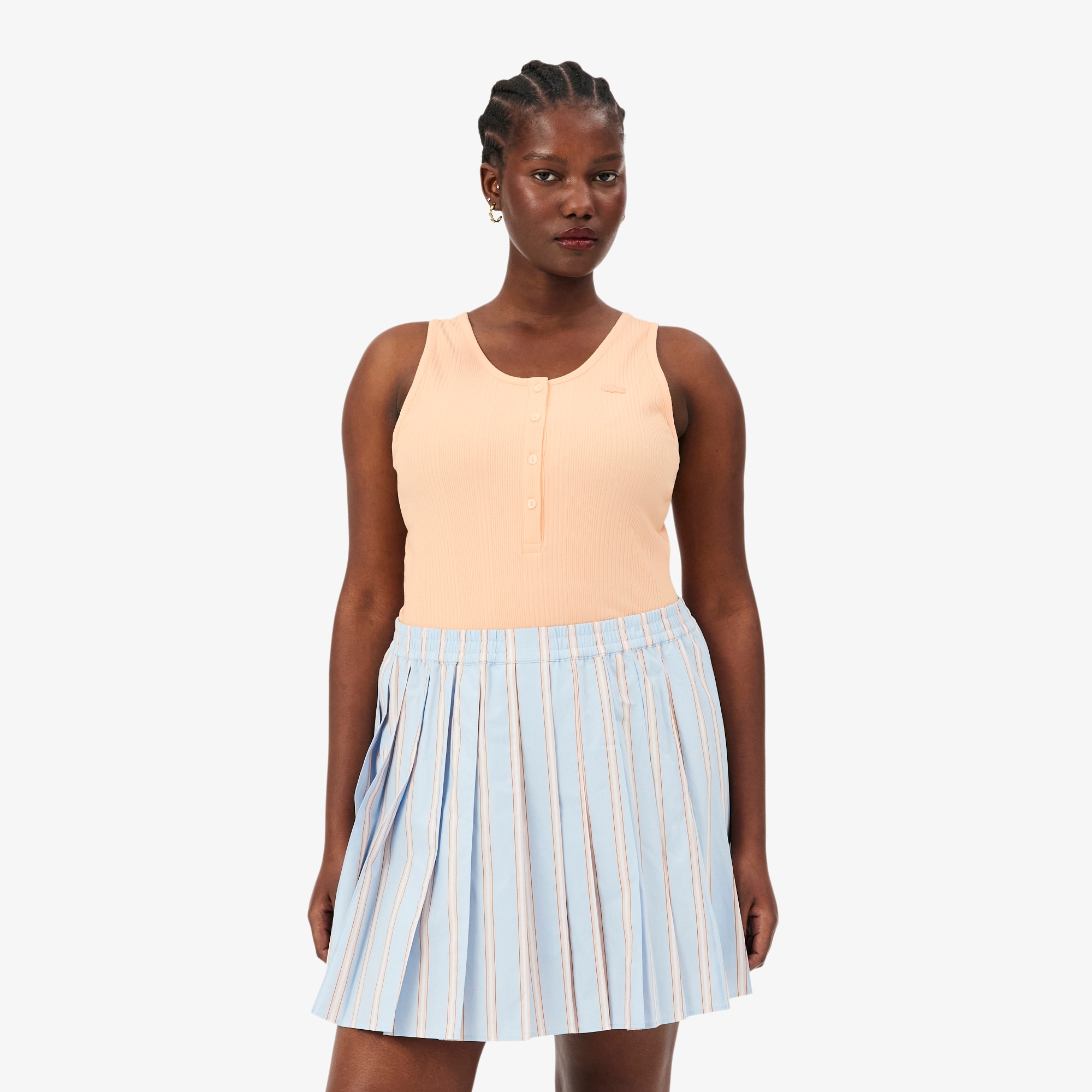 Slim Fit Ribbed Cotton Tank Top image number 6
