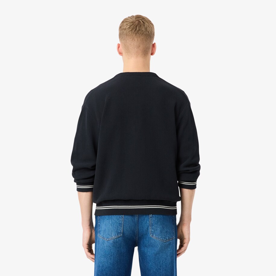 Relaxed Fit Stripe Detail Cotton Cardigan image number 2