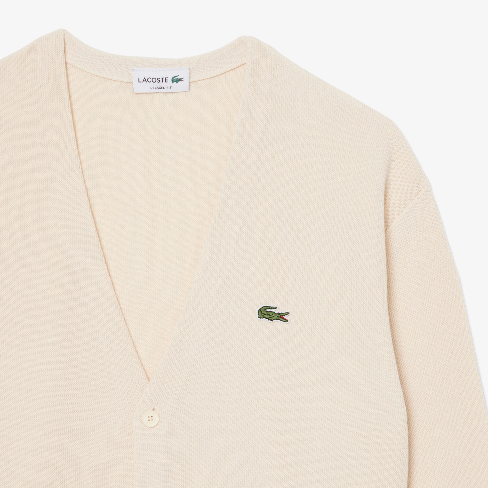 Relaxed Fit Stripe Detail Cotton Cardigan image number 4