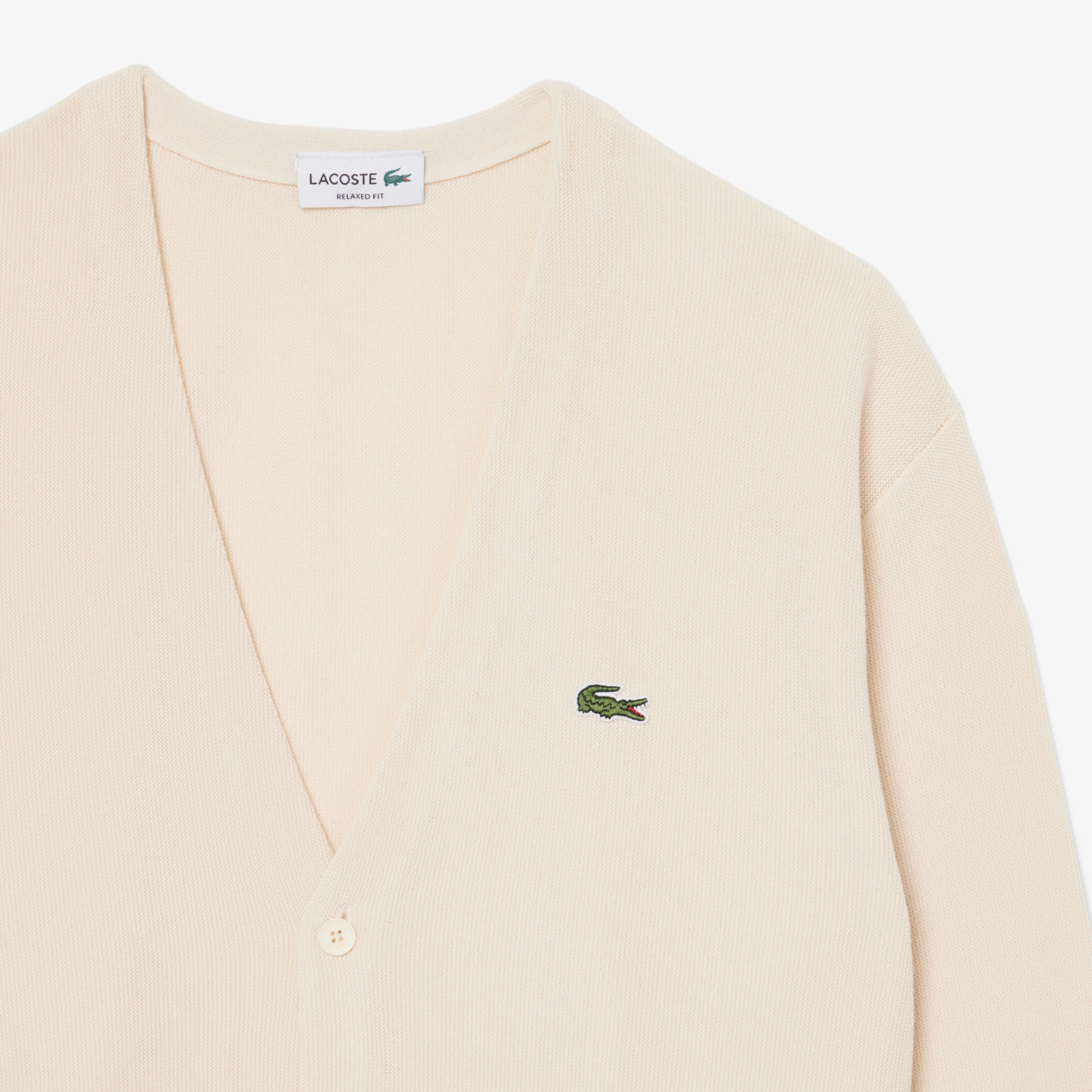 Relaxed Fit Stripe Detail Cotton Cardigan image number 4