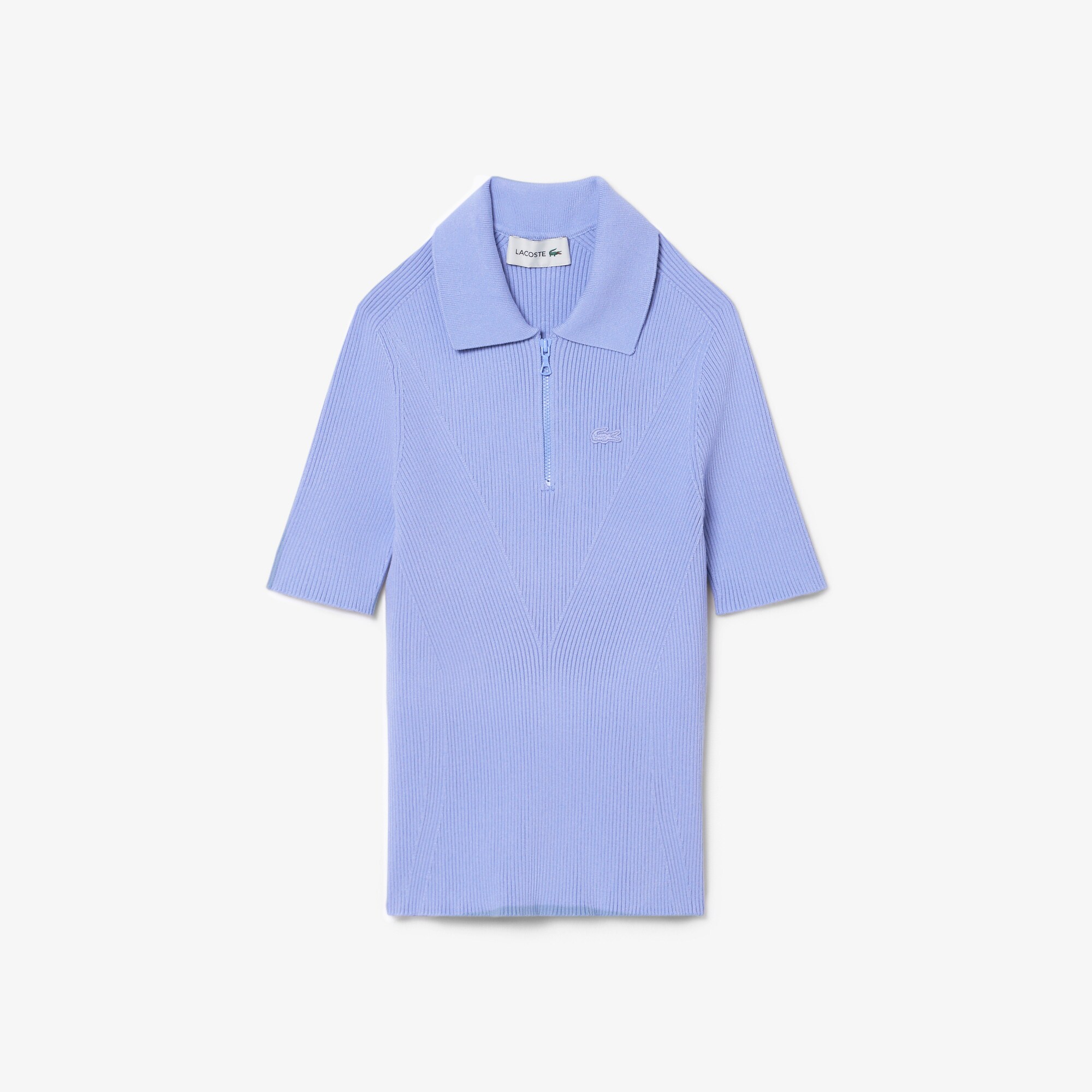 3D Ribbed Knit Polo Shirt image number 3