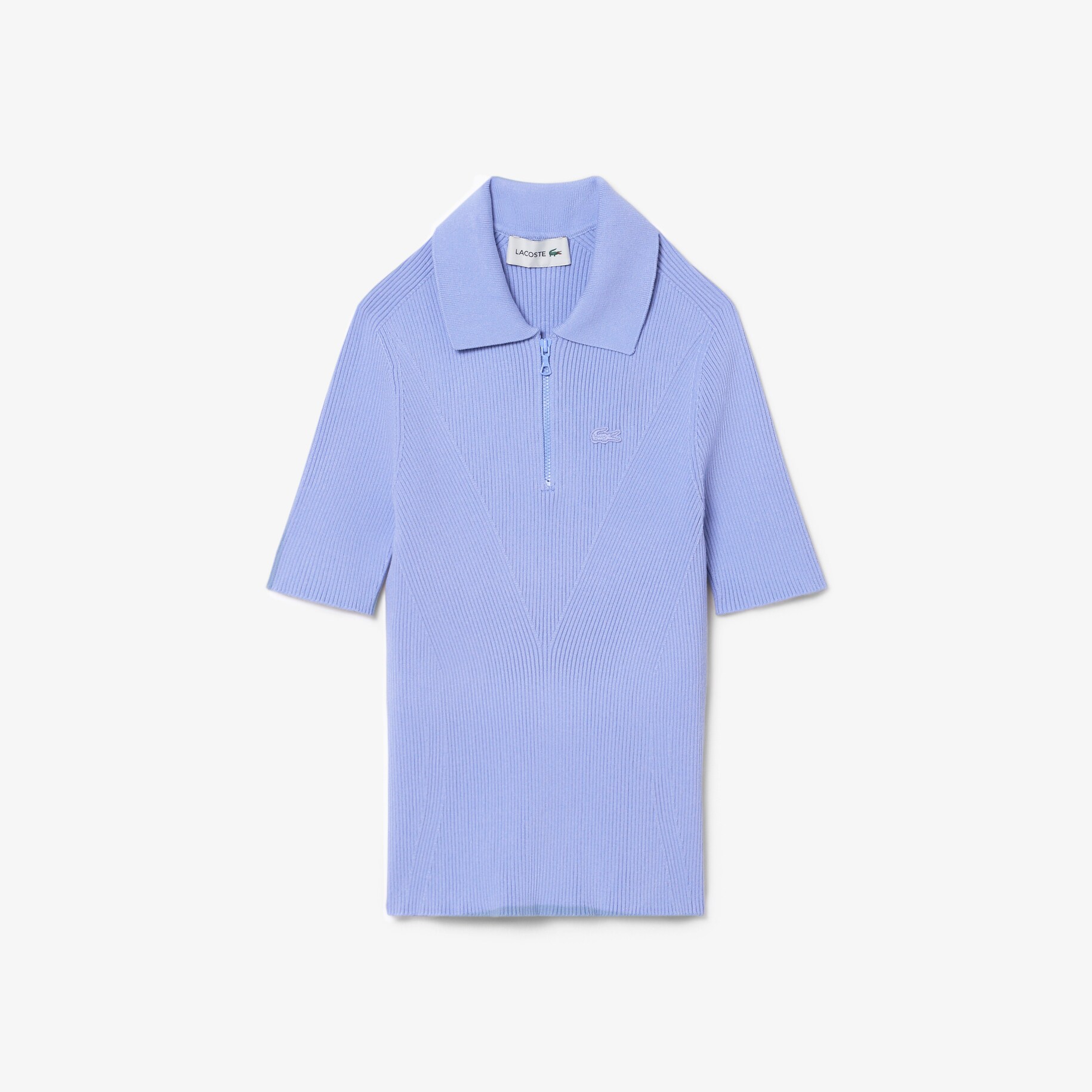 3D Ribbed Knit Polo Shirt image number 3