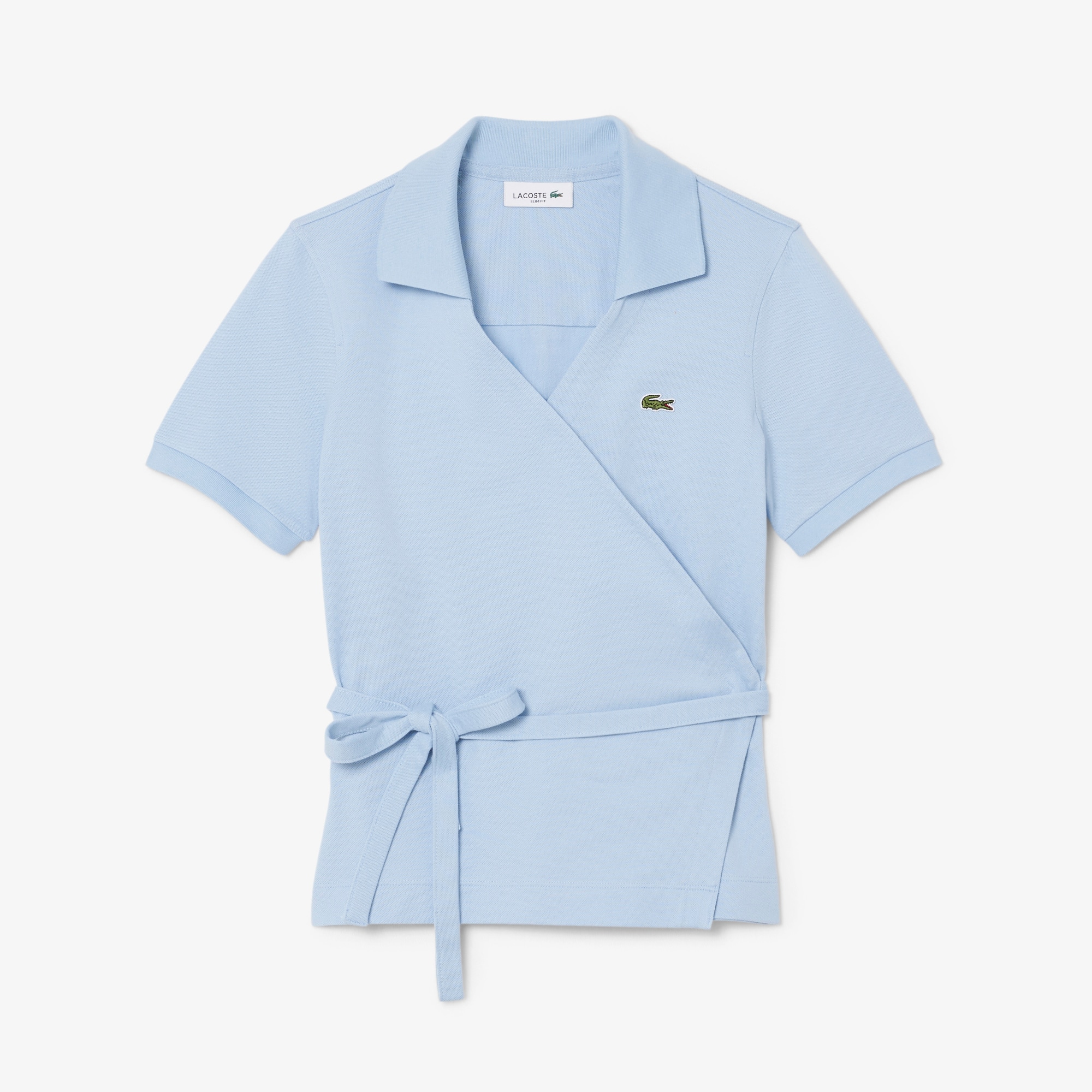 Stretch Mini Piqu&eacute; Wrap Polo Shirt image number 3