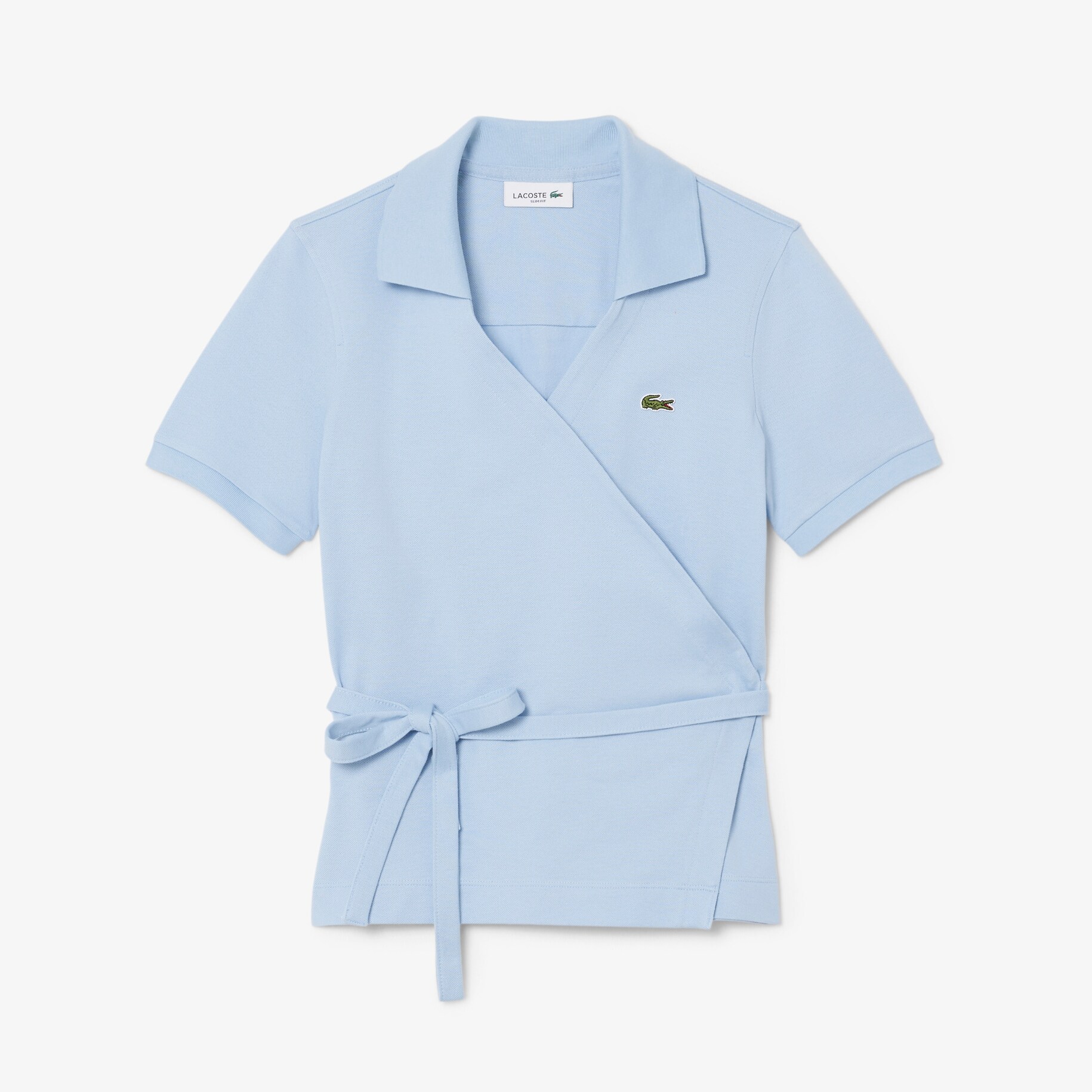 Stretch Mini Piqu&eacute; Wrap Polo Shirt image number 3
