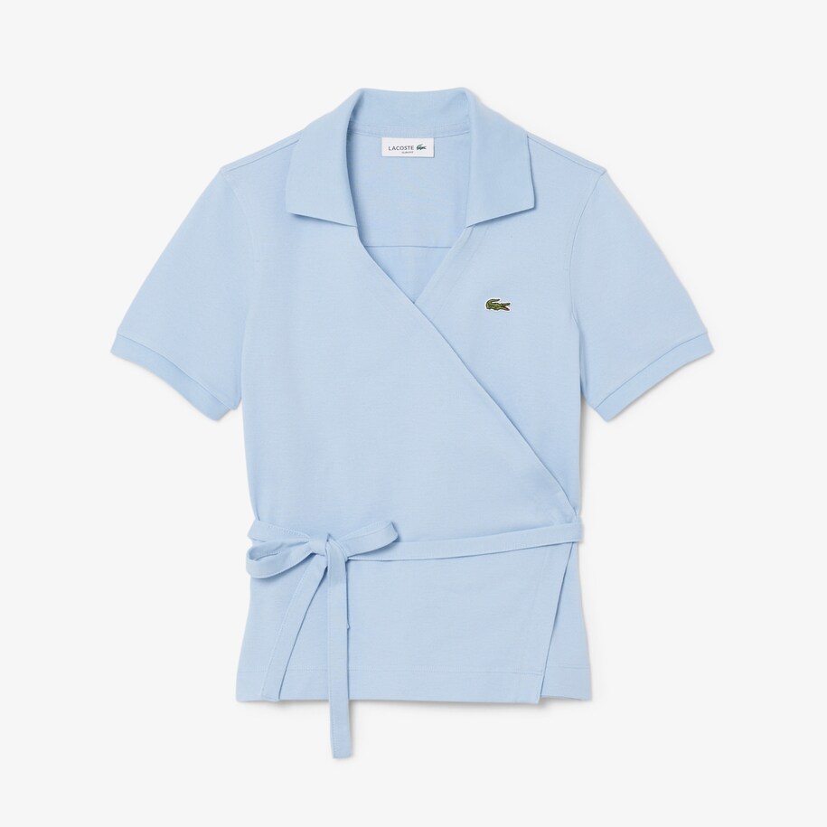 Stretch Mini Piqu&eacute; Wrap Polo Shirt image number 3