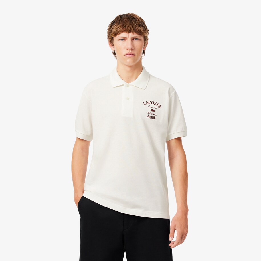 Classic Fit Embroidered Petit Piqu&eacute; Polo Shirt image number 0