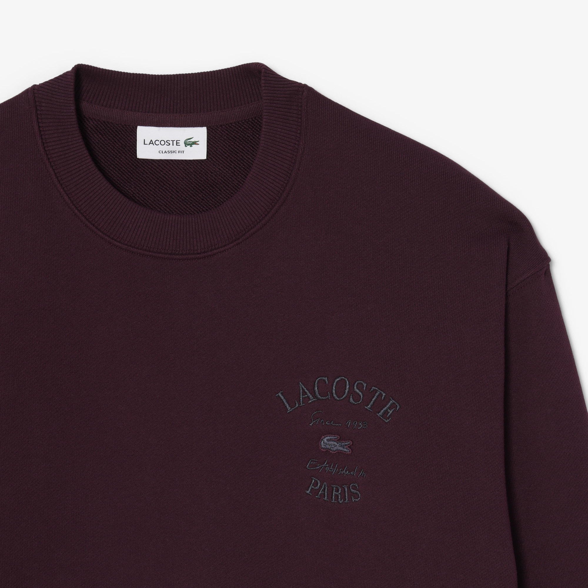 Embroidered Fleece Crew Neck Sweatshirt image number 4