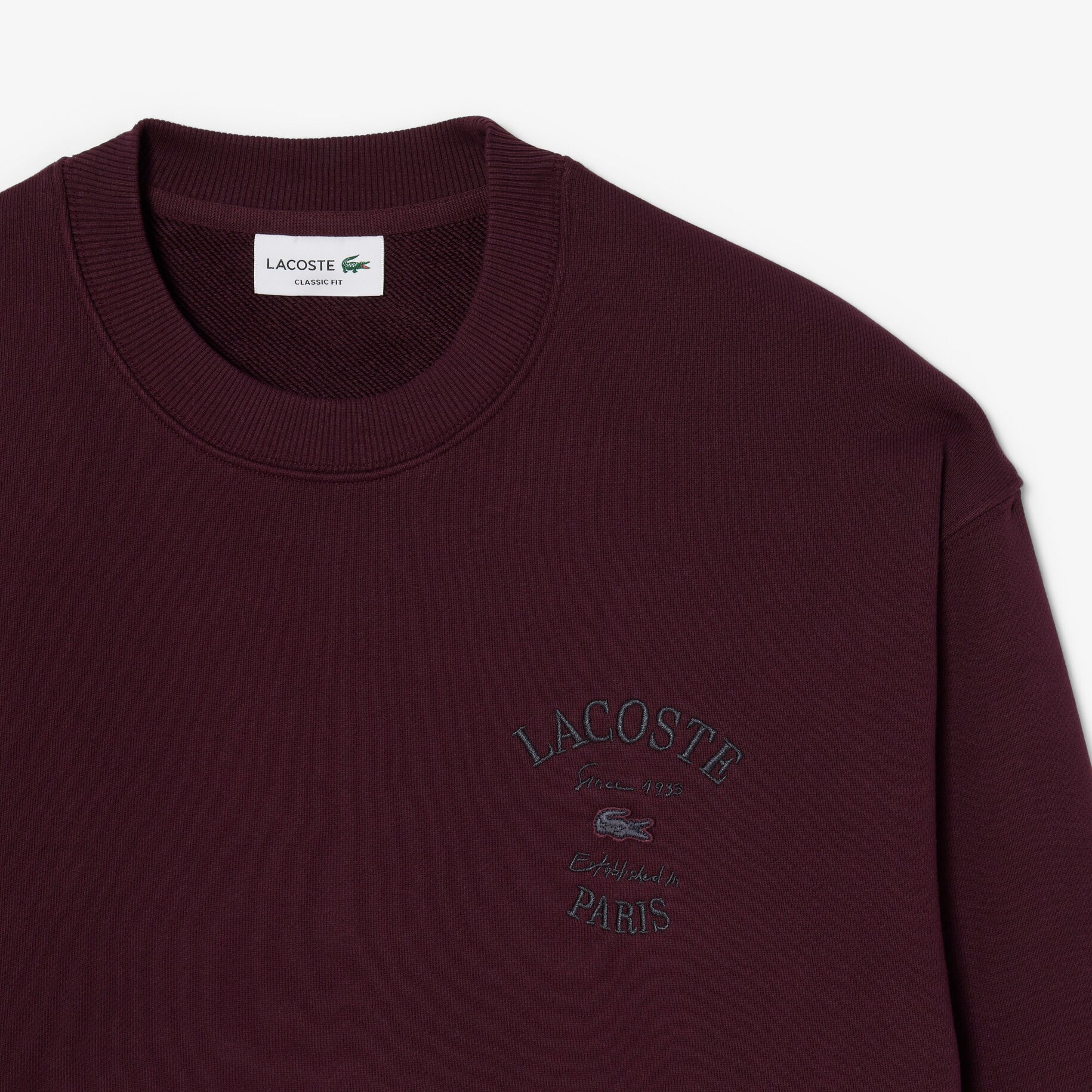 Embroidered Fleece Crew Neck Sweatshirt image number 4