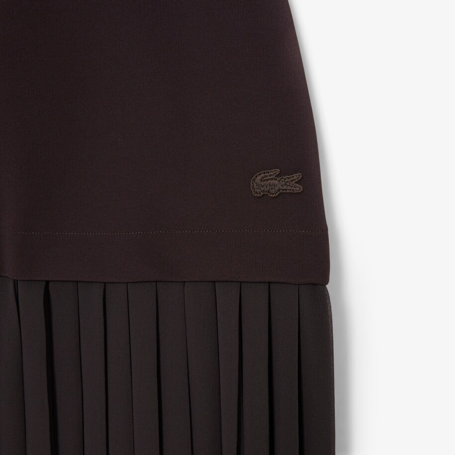 Runway Long Pleated Hooded Dress image number 6