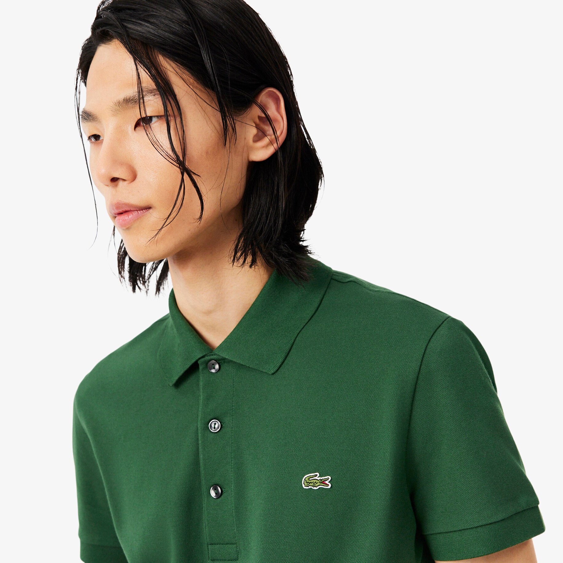 Slim Fit Stretch Mini Piqu&eacute; Polo Shirt image number 1