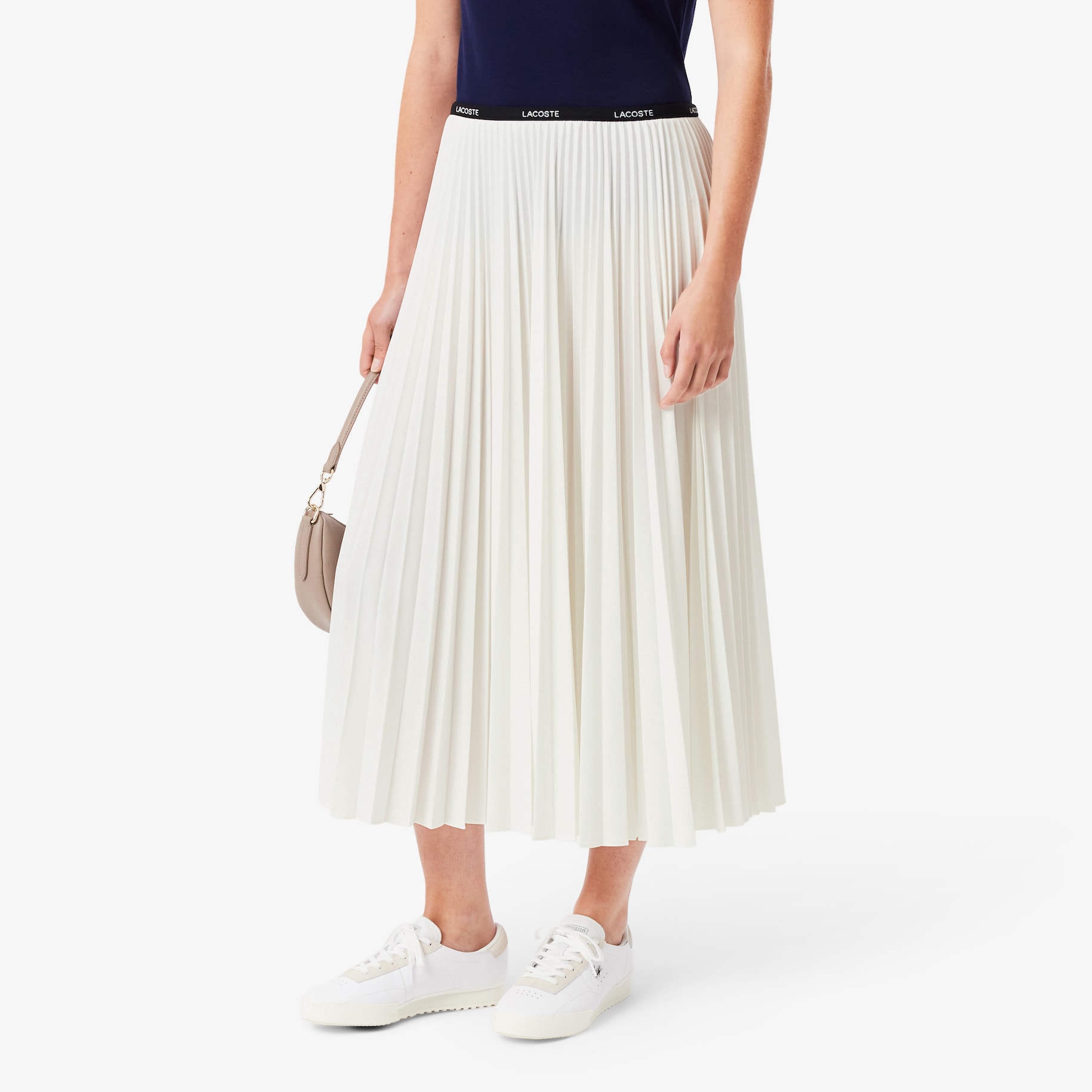 Long Pleated Elasticated Waist Skirt image number 1