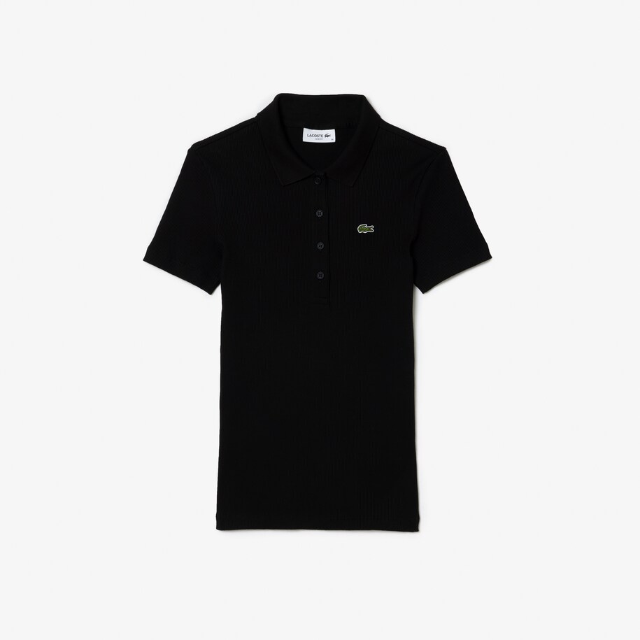 L.12.D Slim Fit Ribbed Cotton Polo Shirt image number 3