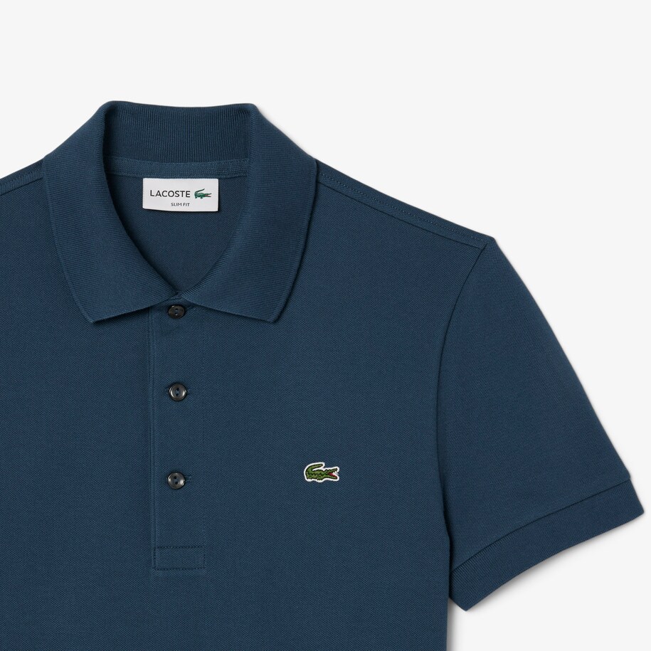 Slim Fit Stretch Piqu&eacute; Polo Shirt image number 1