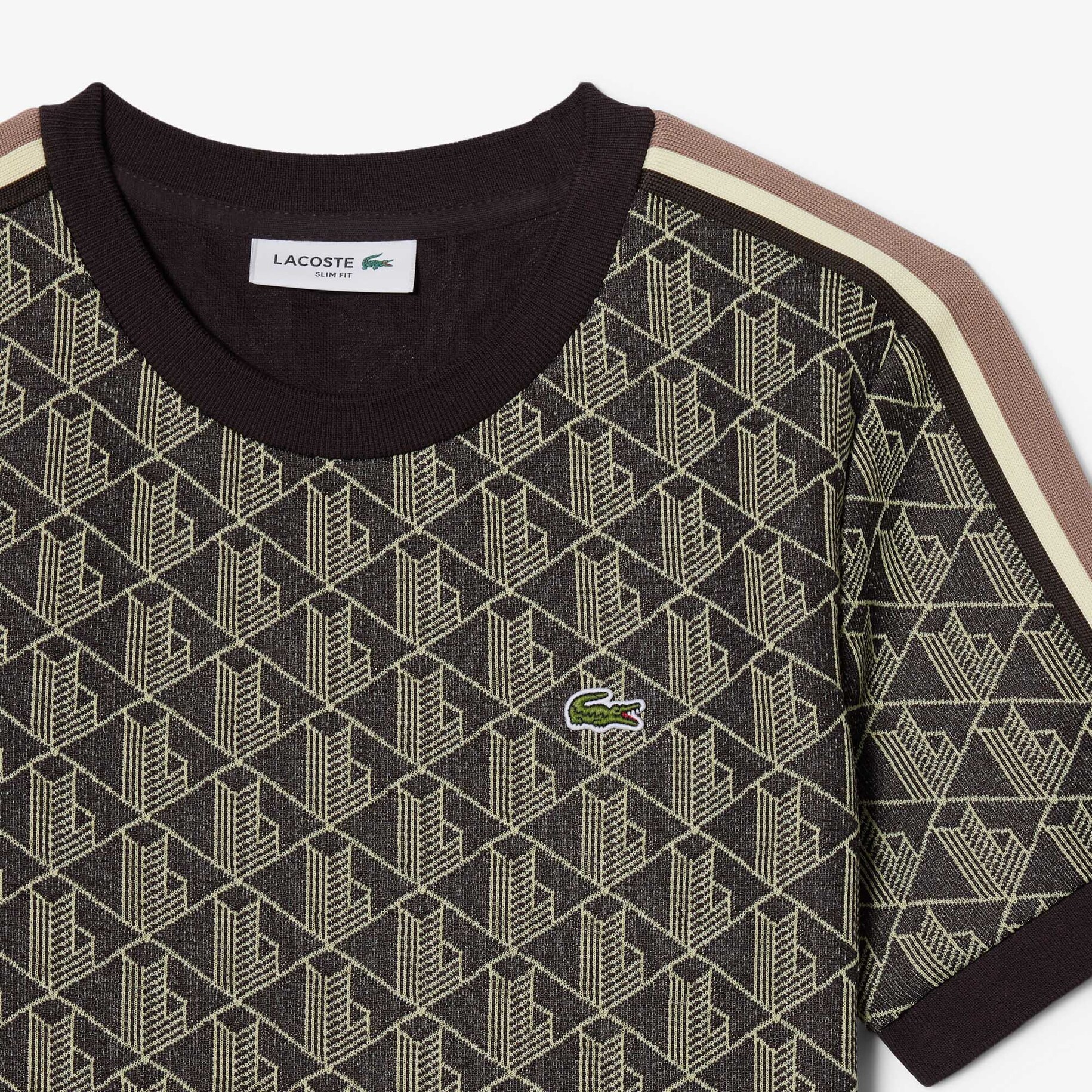 Slim Fit Monogram Jacquard T-shirt image number 4