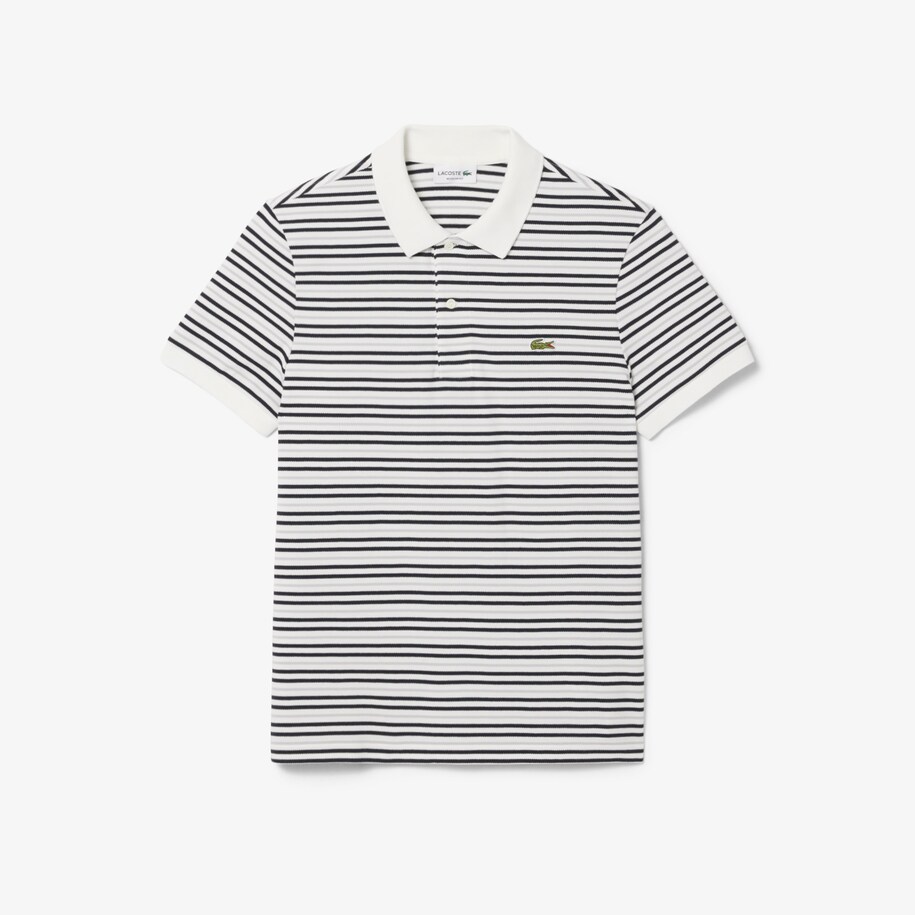 Classic Fit Striped Petit Piqu&eacute; Polo Shirt image number 3